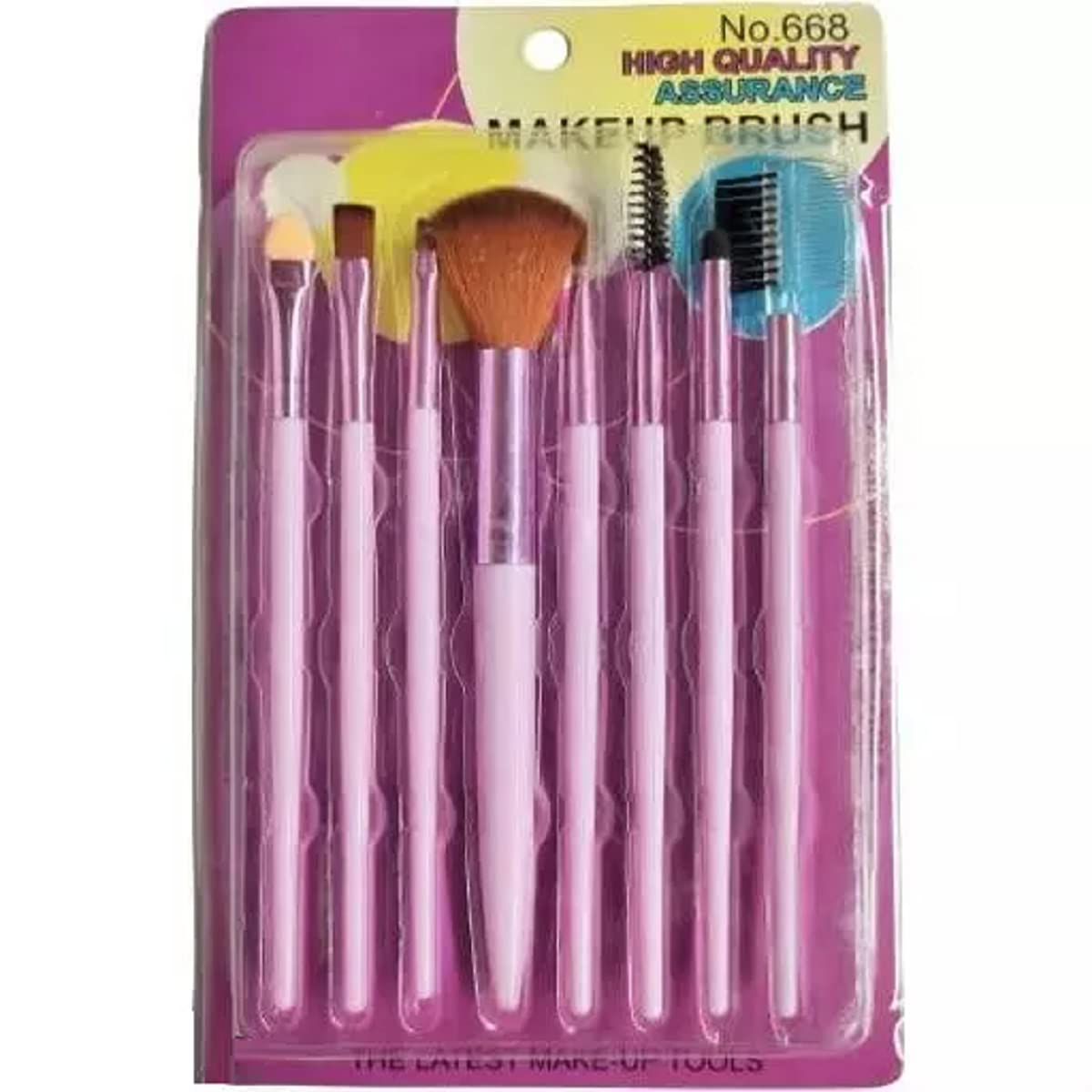 ZAUKY 8-Piece Professional Makeup Brush Set - Foundation Brush, Eyeshadow Brushes, Blending Brush, Powder Brush (Multicolor) - Perfect for Everyday Makeup, Contouring & Professional Makeup Application