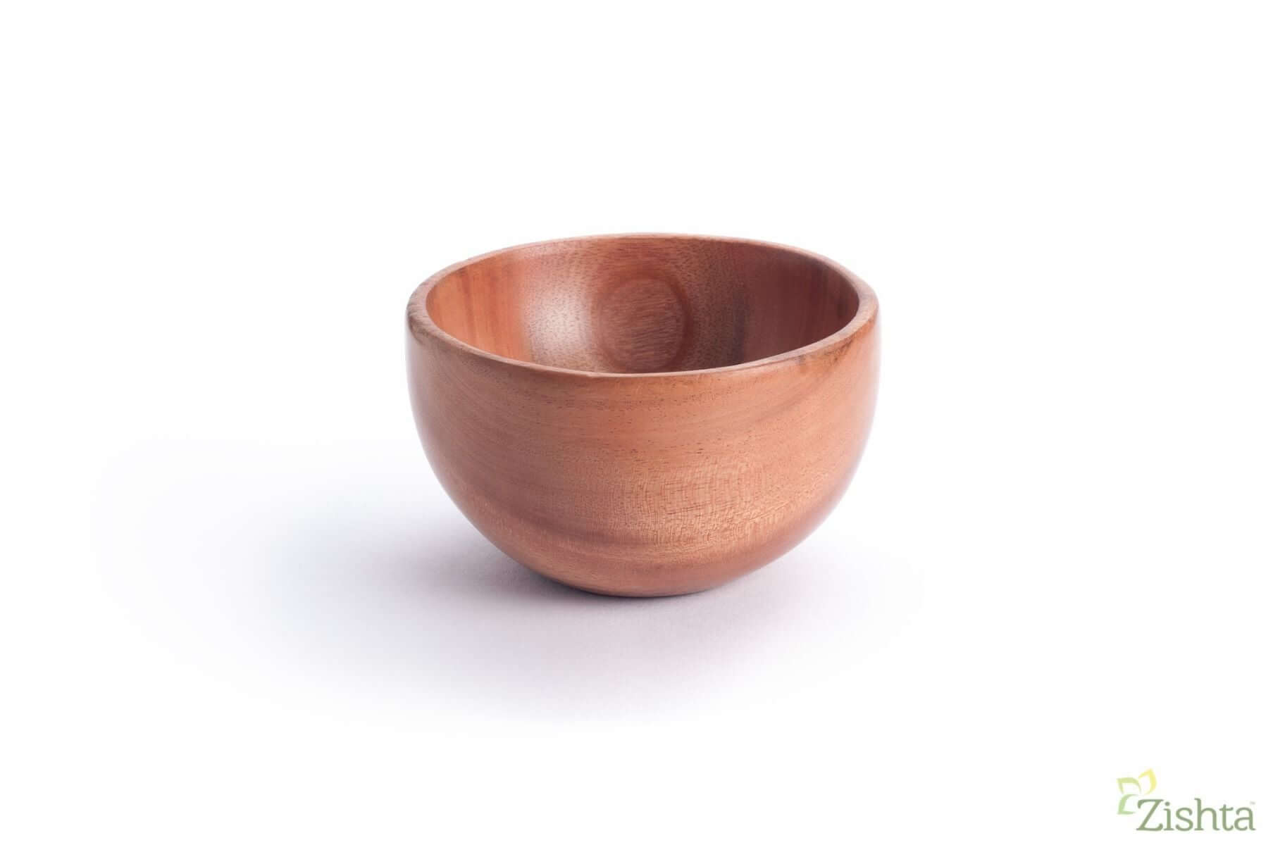 Organic Neem Wood Soup Bowl Set of 2 - Eco-Friendly Handcrafted Wooden Bowls for Healthy Eating | Perfect for Soups, Salads, Cereals & Buddha Bowls