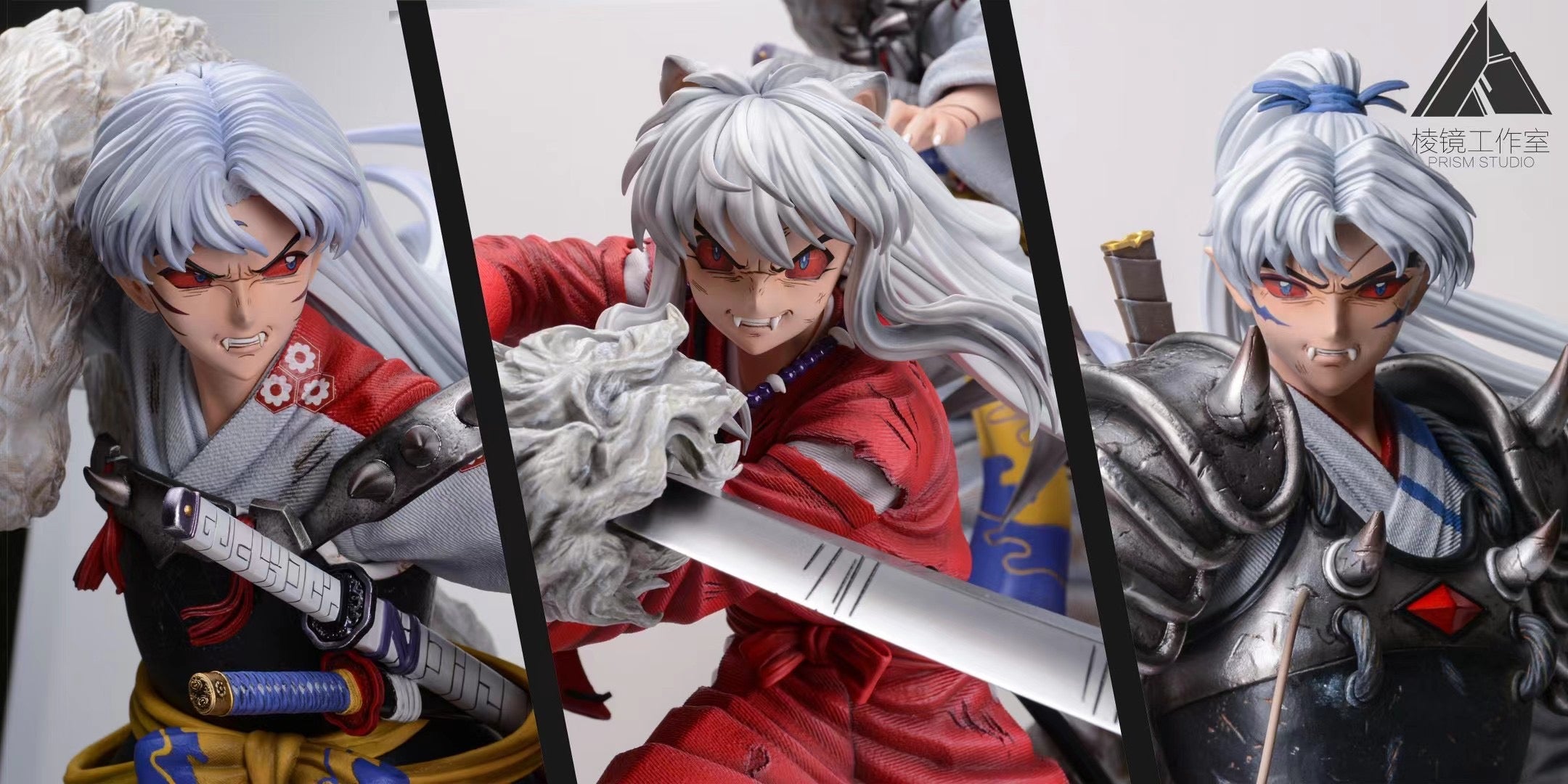 Inuyasha & Sesshomaru & Toga Anime Figure Set - Prism Studio Official Collectible - Perfect for Anime Fans, Home Decor, and Gift Giving