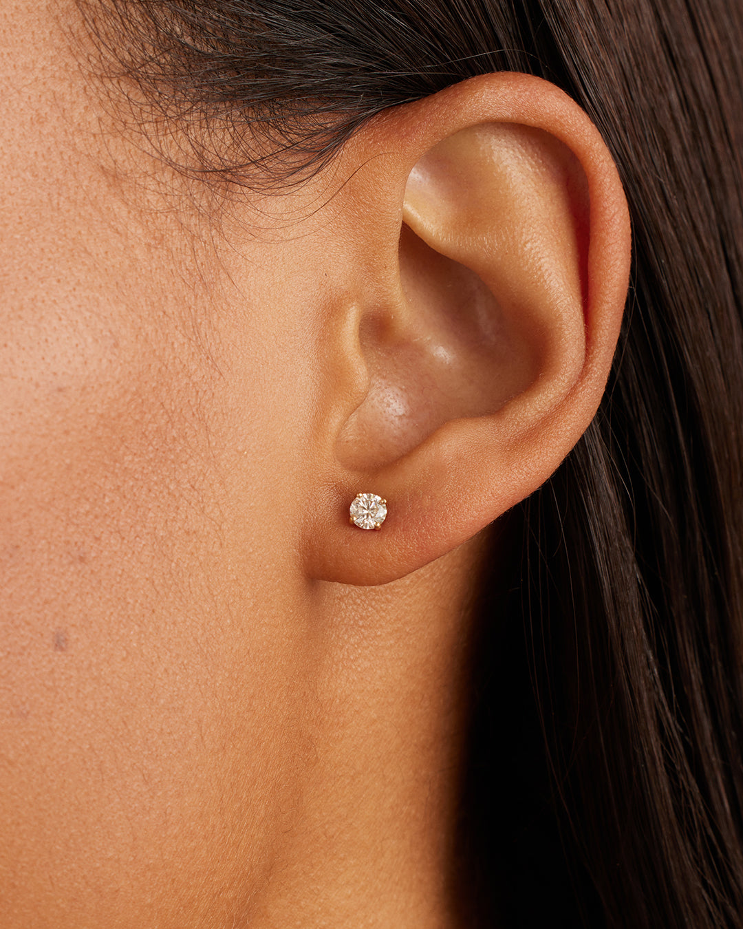 14K White Gold Diamond Solitaire Stud Earrings for Women - Perfect for Weddings, Anniversaries & Everyday Elegance