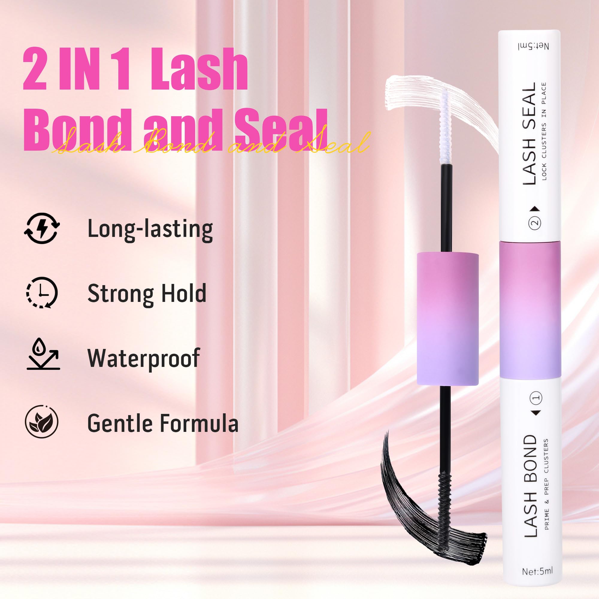 Professional DIY Lash Extension Kit - 400Pcs Cluster Lashes (30D/40D/50D) with Bond & Seal Glue & Applicator Tool - Natural Looking Individual Eyelash Extensions for Salon-Quality Results at Home - Perfect for Parties, Weddings & Special Occasions