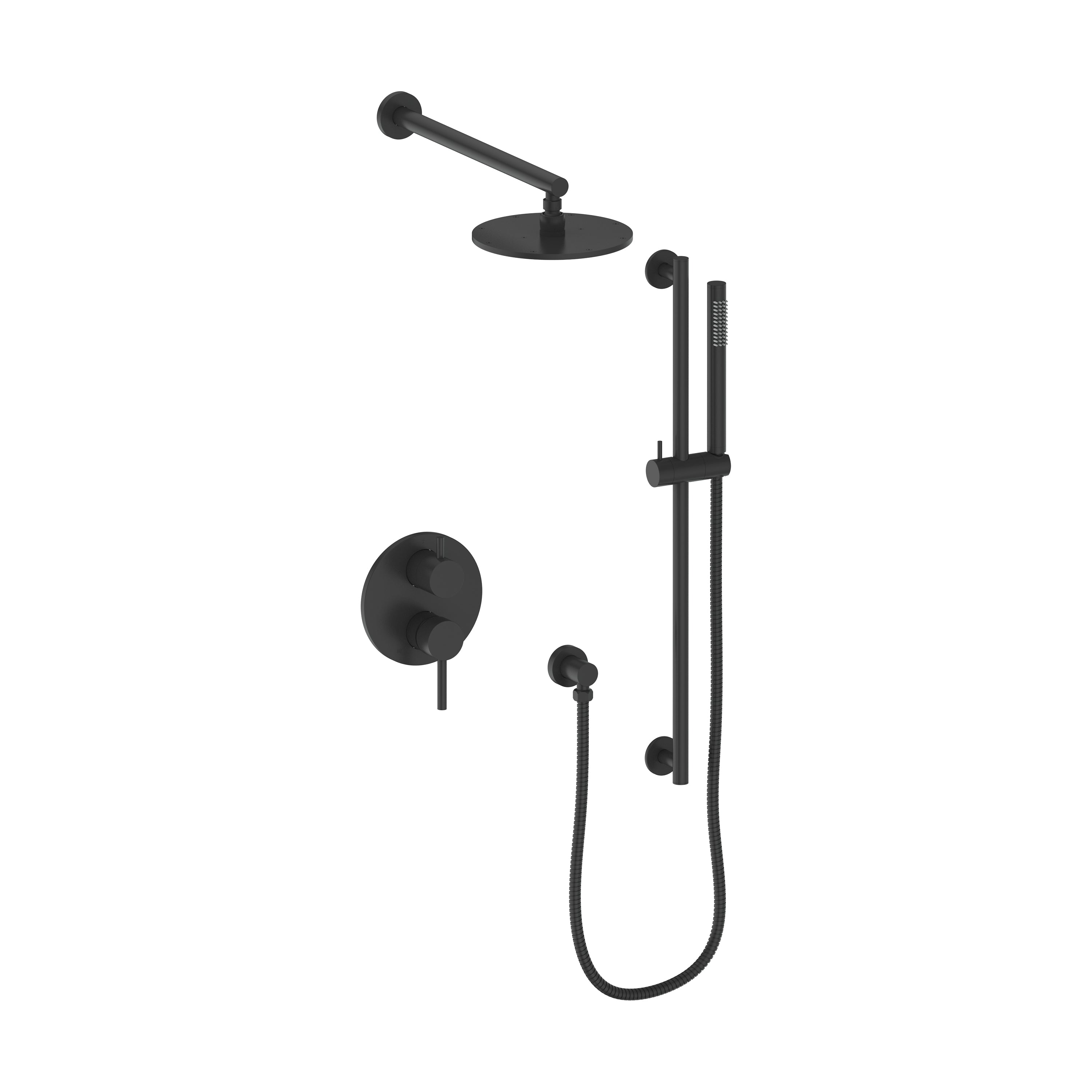 ZLINE El Dorado Matte Black Rainfall Shower System - Luxury Bathroom Fixture with Adjustable Showerhead for Spa-Like Experience (ELD SHS MB) | Perfect for Master Bathrooms & Modern Home Renovations