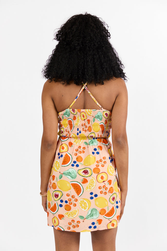 Trendy Multi Icon Print Mini Dress for Women - Stylish & Comfortable Summer Outfit for Parties, Dates & Casual Wear