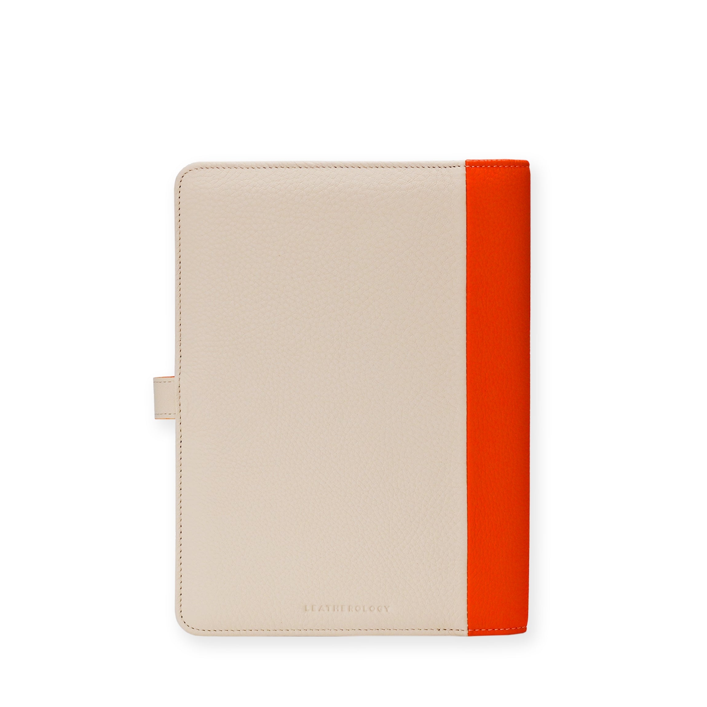 A5 Snap Journal Notebook - Clementine & Sand Stripe Design - Perfect for Journaling, Note Taking, and Creative Writing