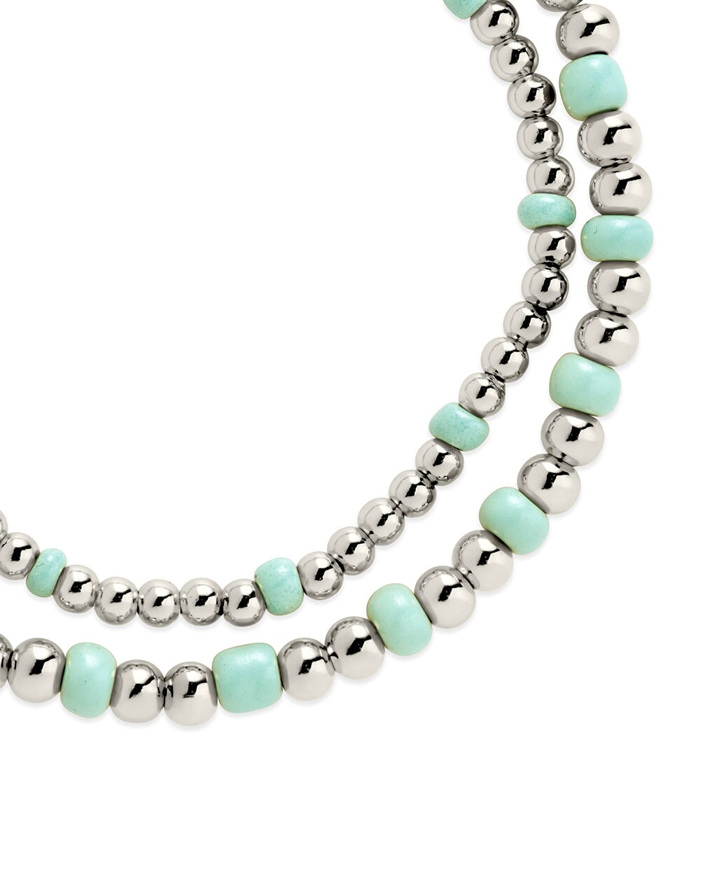 Stylish Misty Beaded Stretch Bracelet Set of 2 - Trendy Boho Jewelry for Women - Perfect for Parties, Weddings & Everyday Wear