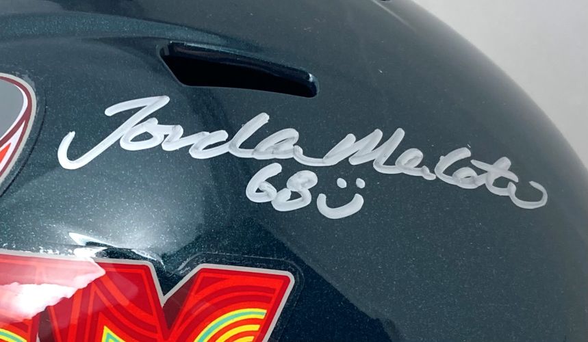Jordan Mailata Autographed Philadelphia Eagles Super Bowl 59 Replica Football Helmet - Limited Edition Collectible for Eagles Fans, Man Cave Decor & Sports Memorabilia Display
