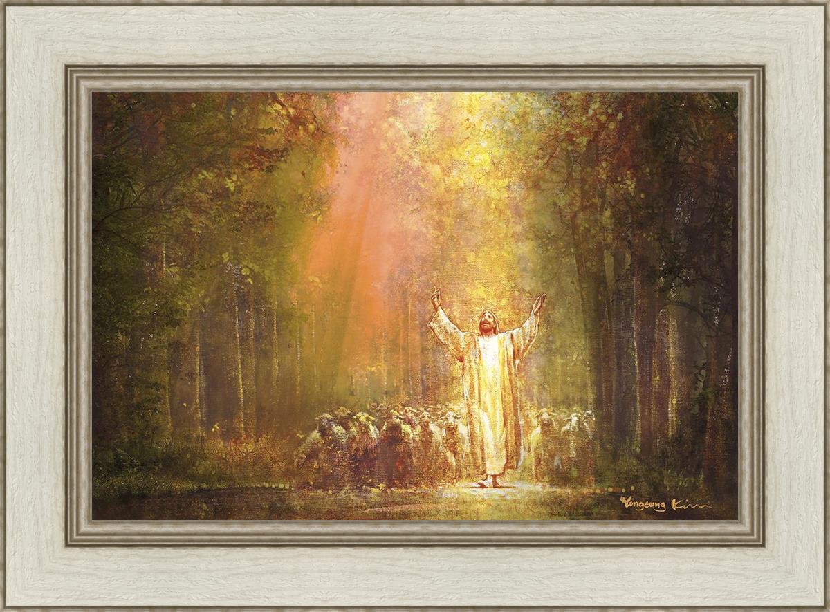 Heaven's Glow by Yongsung Kim - Inspirational Christian Wall Art for Home & Office Decor - Perfect for Living Room, Bedroom & Gift Giving