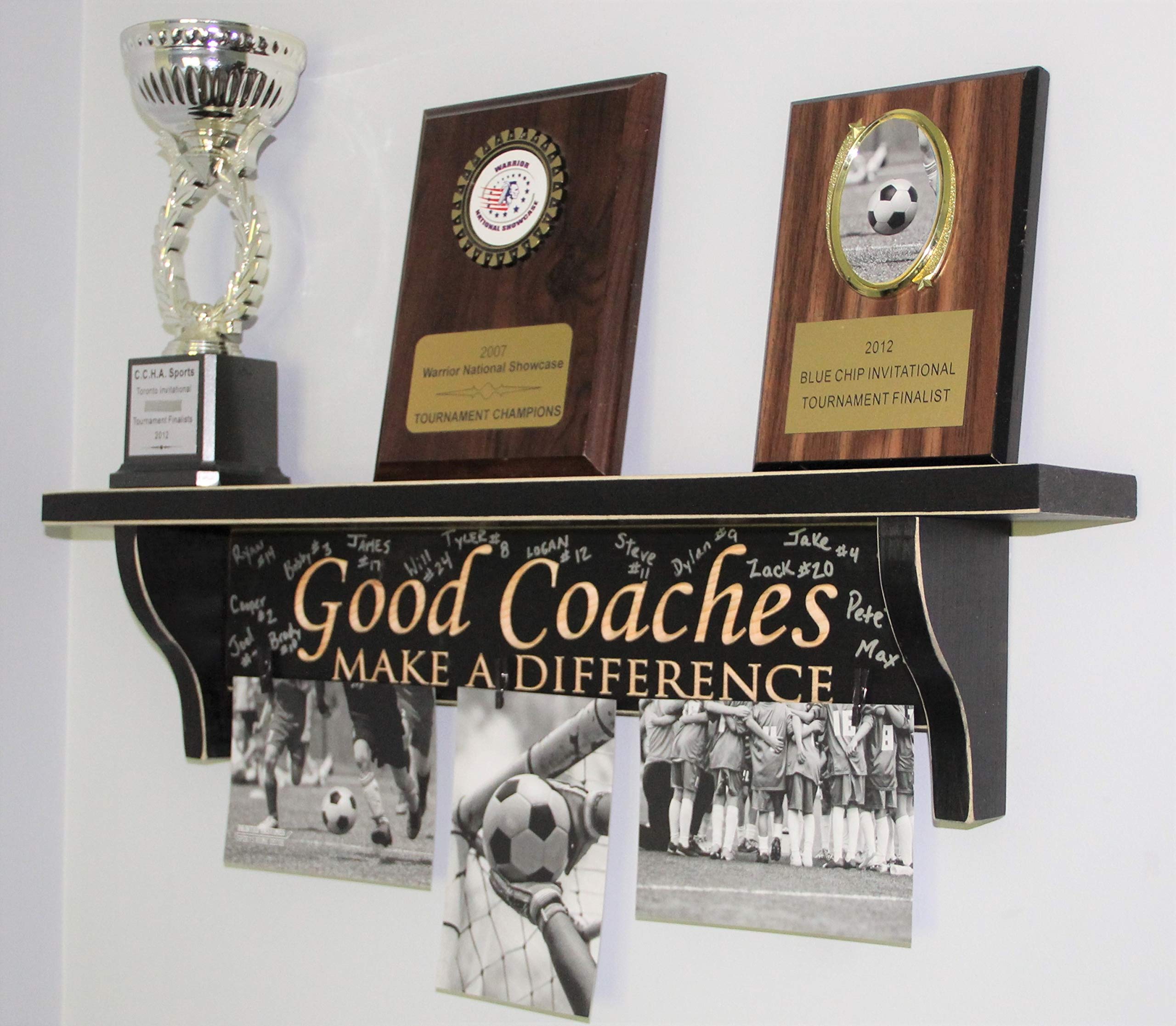 Premium Sports Trophy Display Shelf for Soccer, Football, Hockey, Basketball & More - Perfect for Team Awards, Home Decor & Sports Memorabilia Showcase