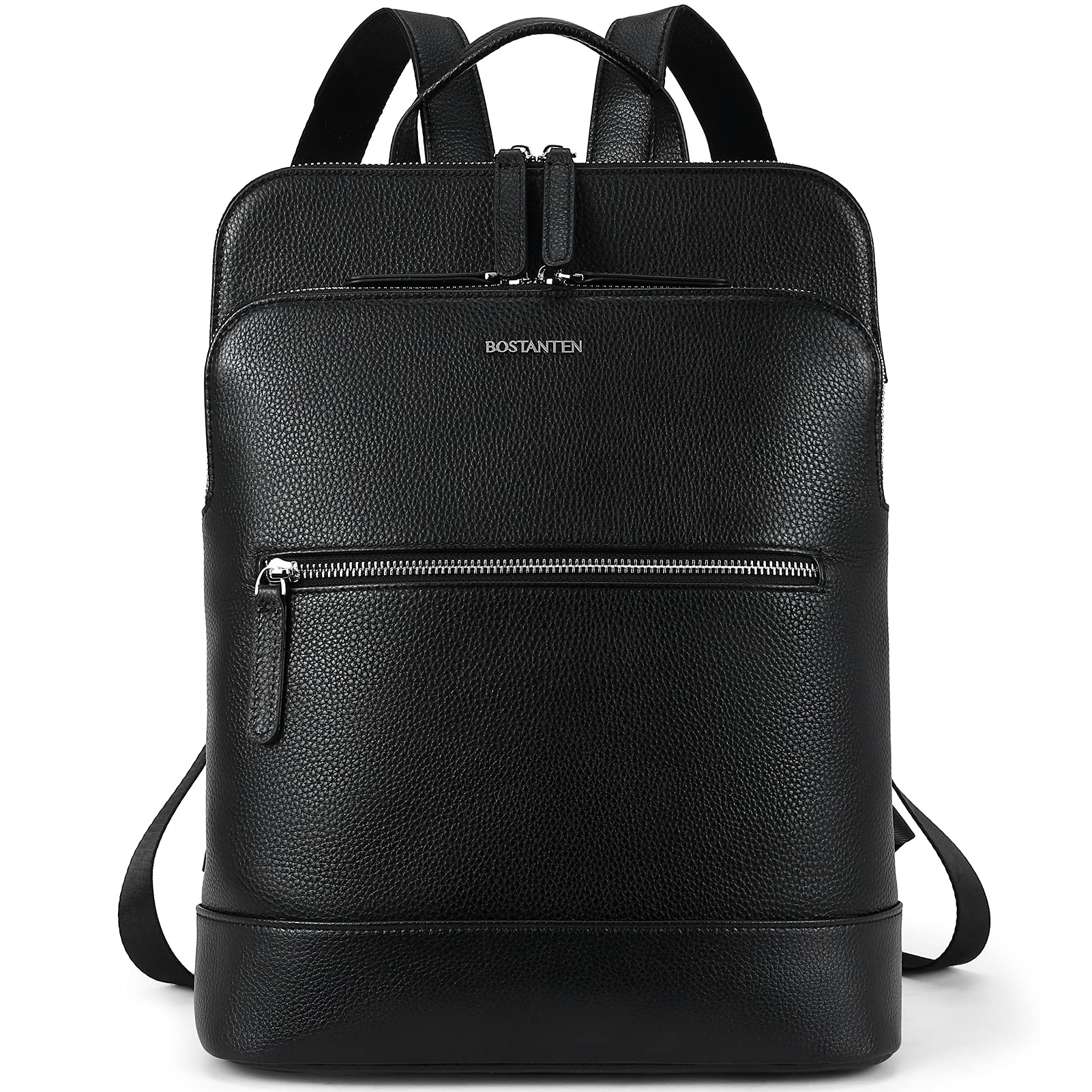 BOSTANTEN Genuine Leather Laptop Backpack for Women - 15.6 Inch Business Computer Bag with USB Charging Port - Waterproof Travel Backpack for Work, College & Daily Commute - Perfect for Office, School & Business Trips
