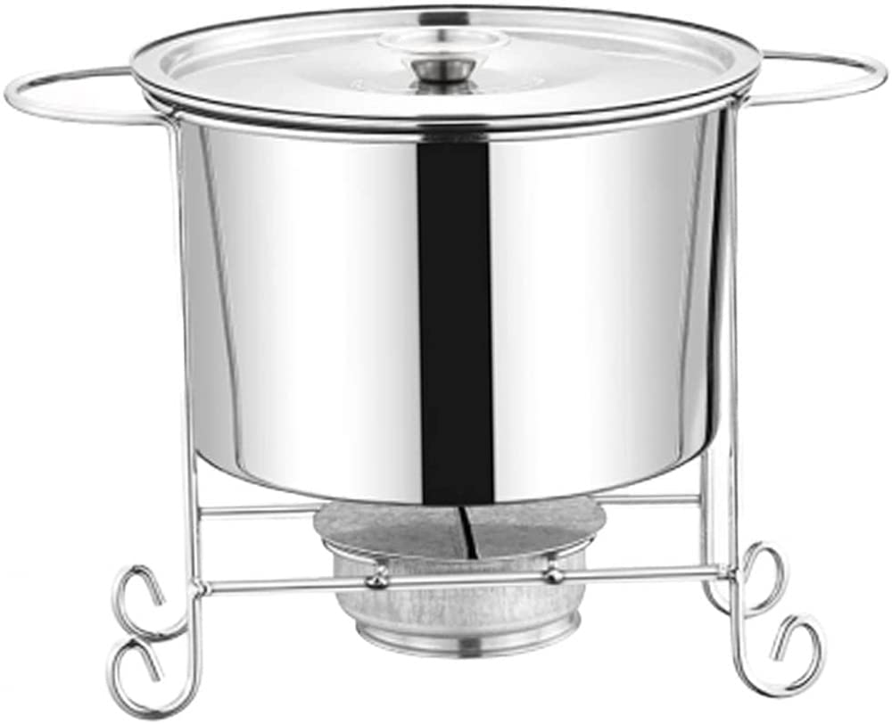 Premium Stainless Steel Fondue Set with Skewers, Stand & Lid - Perfect for Home, Camping & Restaurant Use - Durable & Elegant Design for Cheese, Chocolate & Meat Fondue Parties