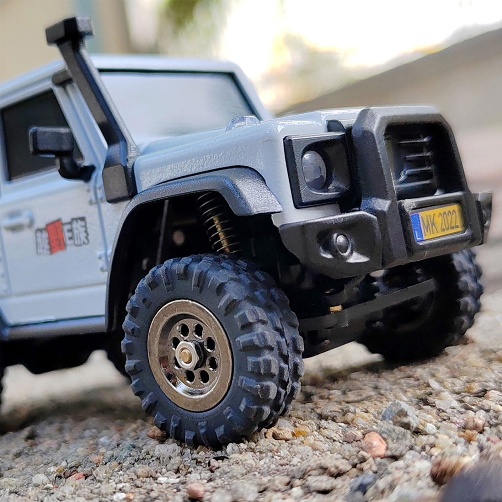 1:43 Scale Mini RC Crawler Truck - 4WD 2.4GHz Remote Control Rock Crawler Vehicle with DIY Replaceable Body Shell (Lemon Yellow) - Perfect for Off-Road Adventures, Backyard Crawling & RC Hobby Enthusiasts