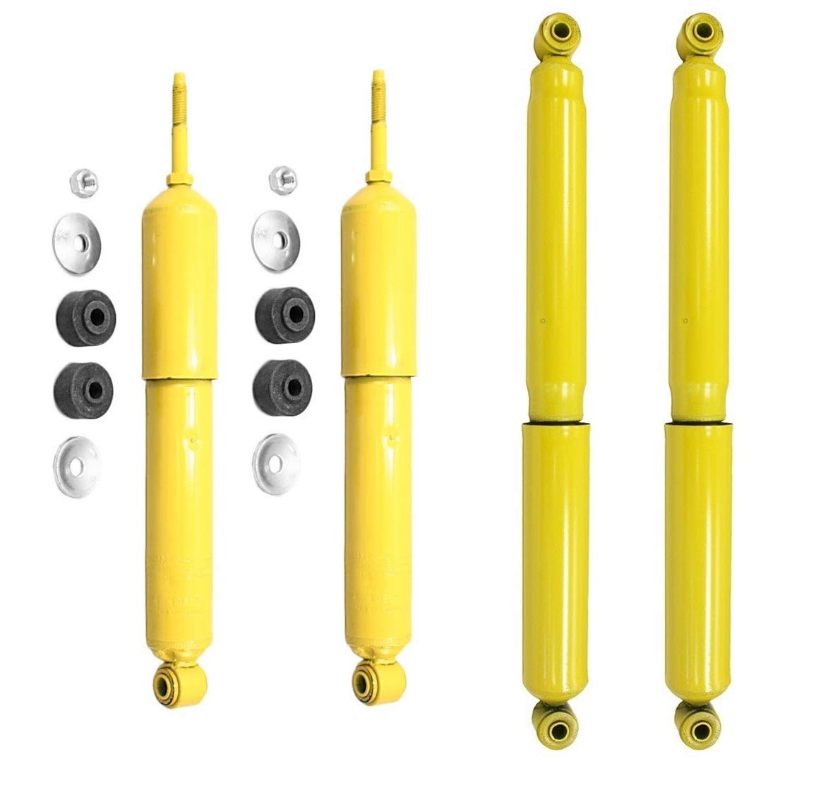 Monroe Gas-Magnum Front & Rear Shock Absorbers for Chevy GMC Sierra 2500 HD - Heavy Duty Truck Suspension Upgrade for Off-Road & Towing