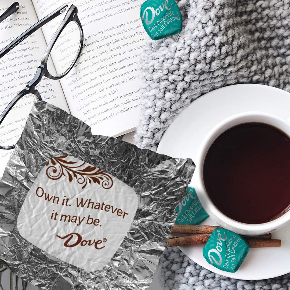 DOVE PROMISES Sea Salt & Caramel Dark Chocolate Candy Bag, 7.61 oz (216g) - Gourmet Chocolate Treats for Gifts, Parties & Dessert Lovers