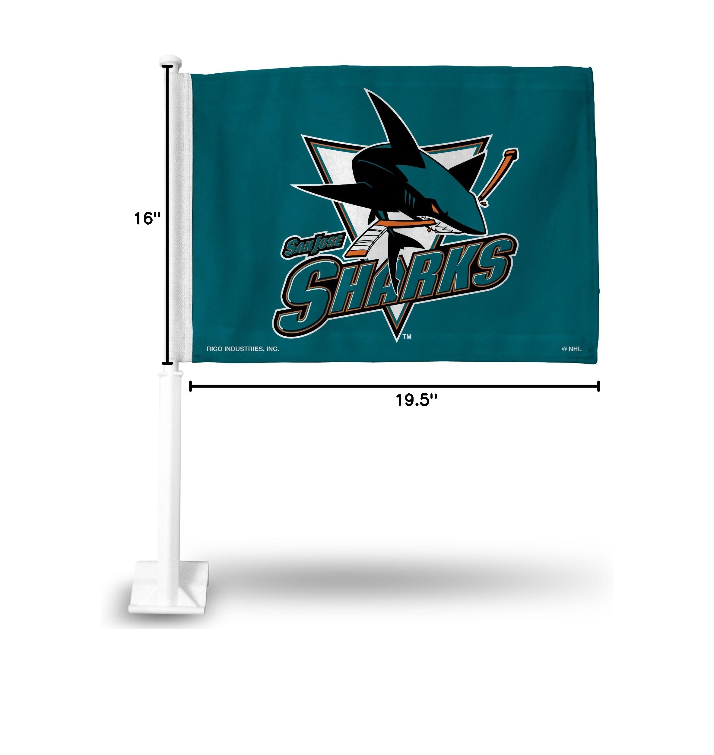 NHL Team Car Flag with Pole - Officially Licensed Fan Gear for Game Day Tailgating & Road Trips