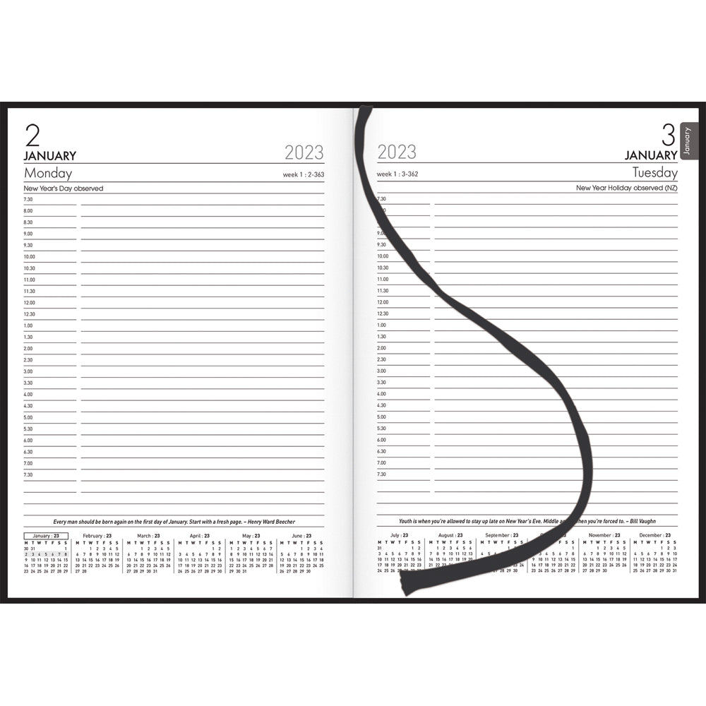 2025 Collins Windsor A51 Diary - Day to Page Planner, Navy Blue, 148mm x 210mm (A5 Size) - Perfect for Daily Scheduling, Journaling & Office Organization