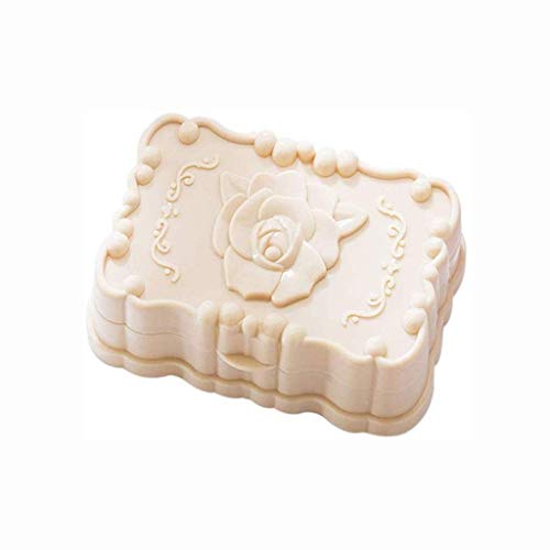 SHIJIANX Double Soap Holder with Lid - Plastic Soap Dish for Bathroom & Kitchen - Drainable Soap Storage Box for Sink Countertop (Household & Travel Use)