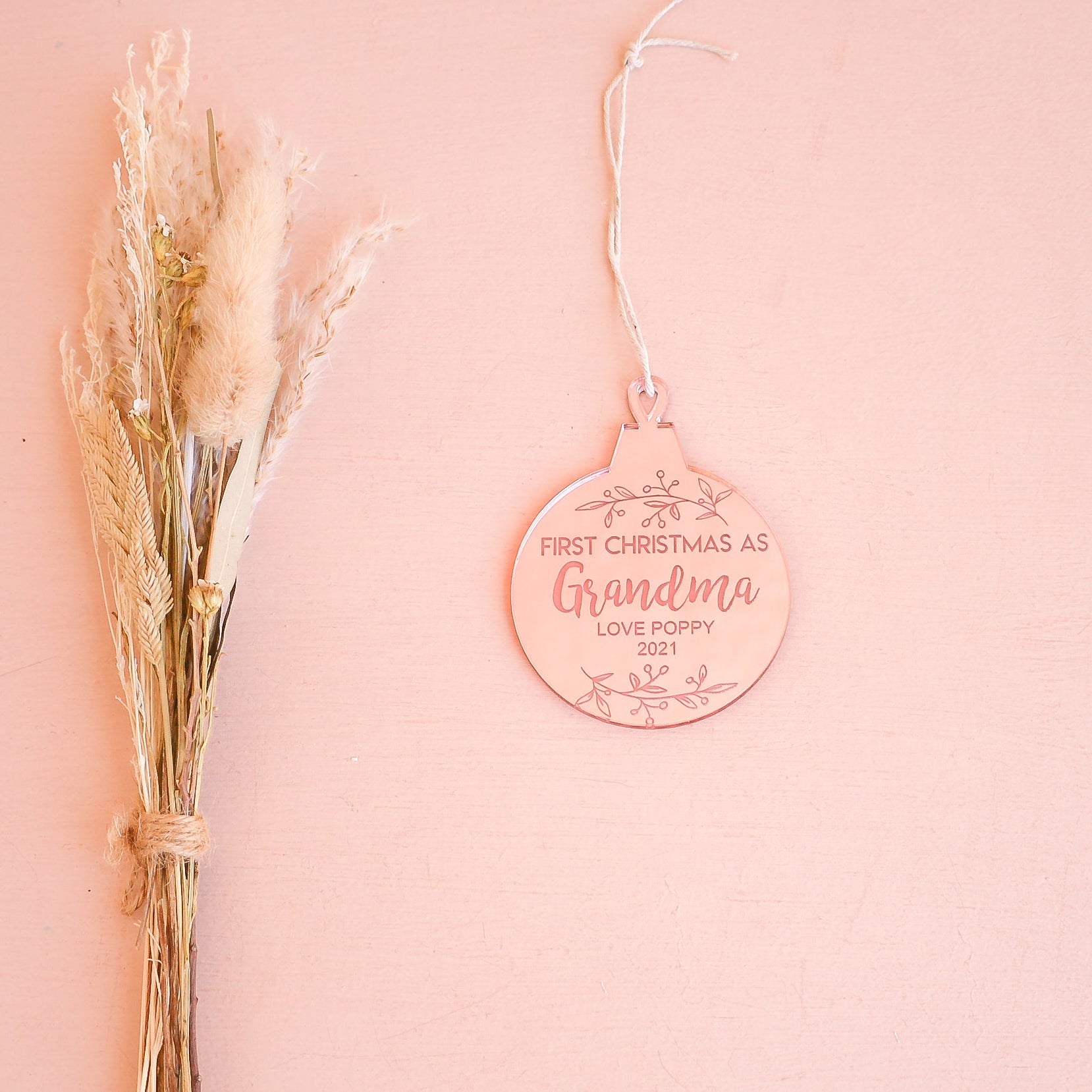 Personalized First Christmas Ornament with Custom Name - Perfect for Baby's First Christmas, Holiday Decor & Gift Giving