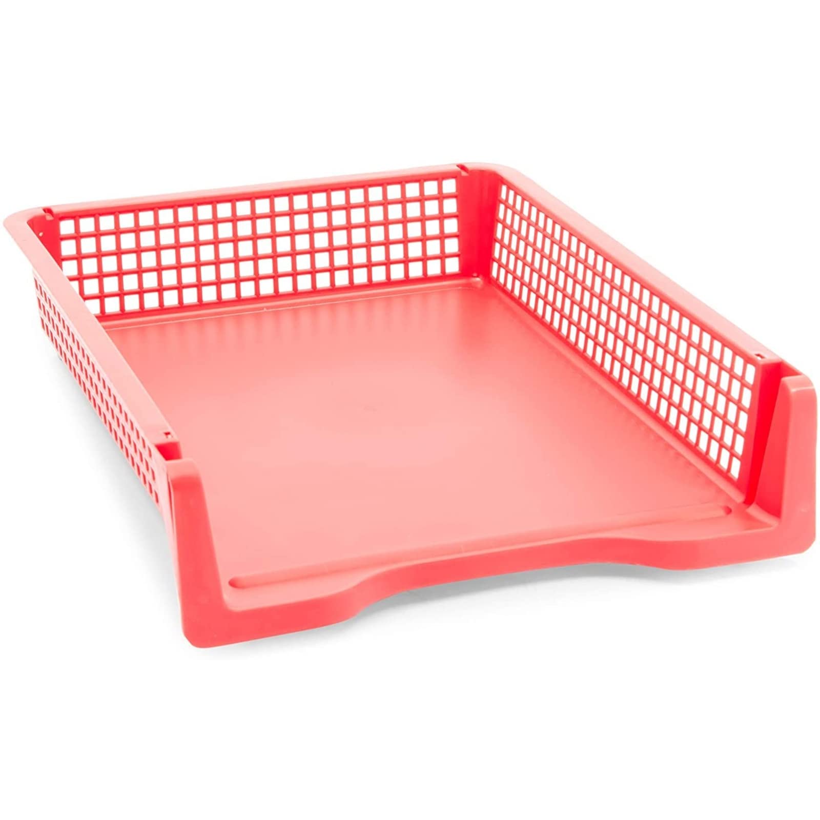 Set of 6 Rainbow Plastic Turn-in Trays for Teachers - Colorful Classroom & Office Paper Organizers (10x3x13 Inch) - Perfect for Homework Collection, Student Assignments & Desk Organization