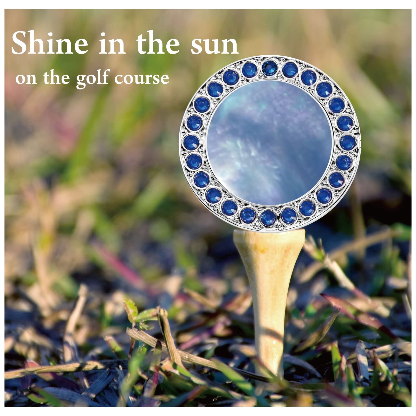 Premium Golf Ball Marker Hat Clip with Pearl Crystal - Stylish Golf Accessories & Unique Golf Gifts for Women - Perfect for On-Course Marking & Fashionable Golf Outfits