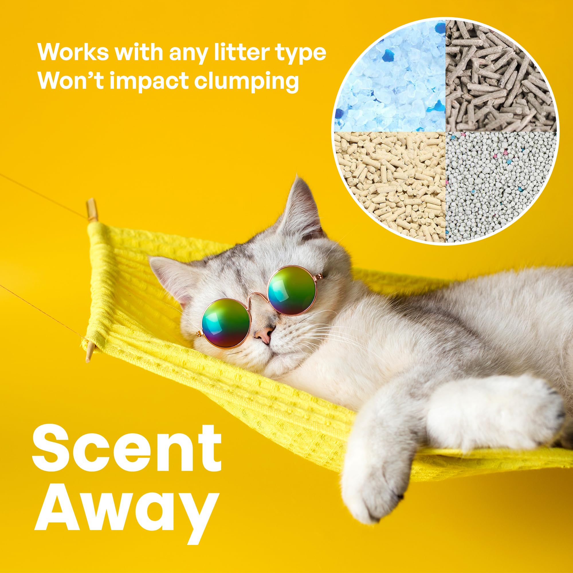 Premium Cat Litter Deodorizer with Activated Charcoal - Odor Eliminator for Litter Box | Fragrance-Free & Long-Lasting | Neutralizes Cat Urine & Waste Smells | Keeps Home Fresh (1 Pack) - Ideal for Multi-Cat Households & Small Spaces
