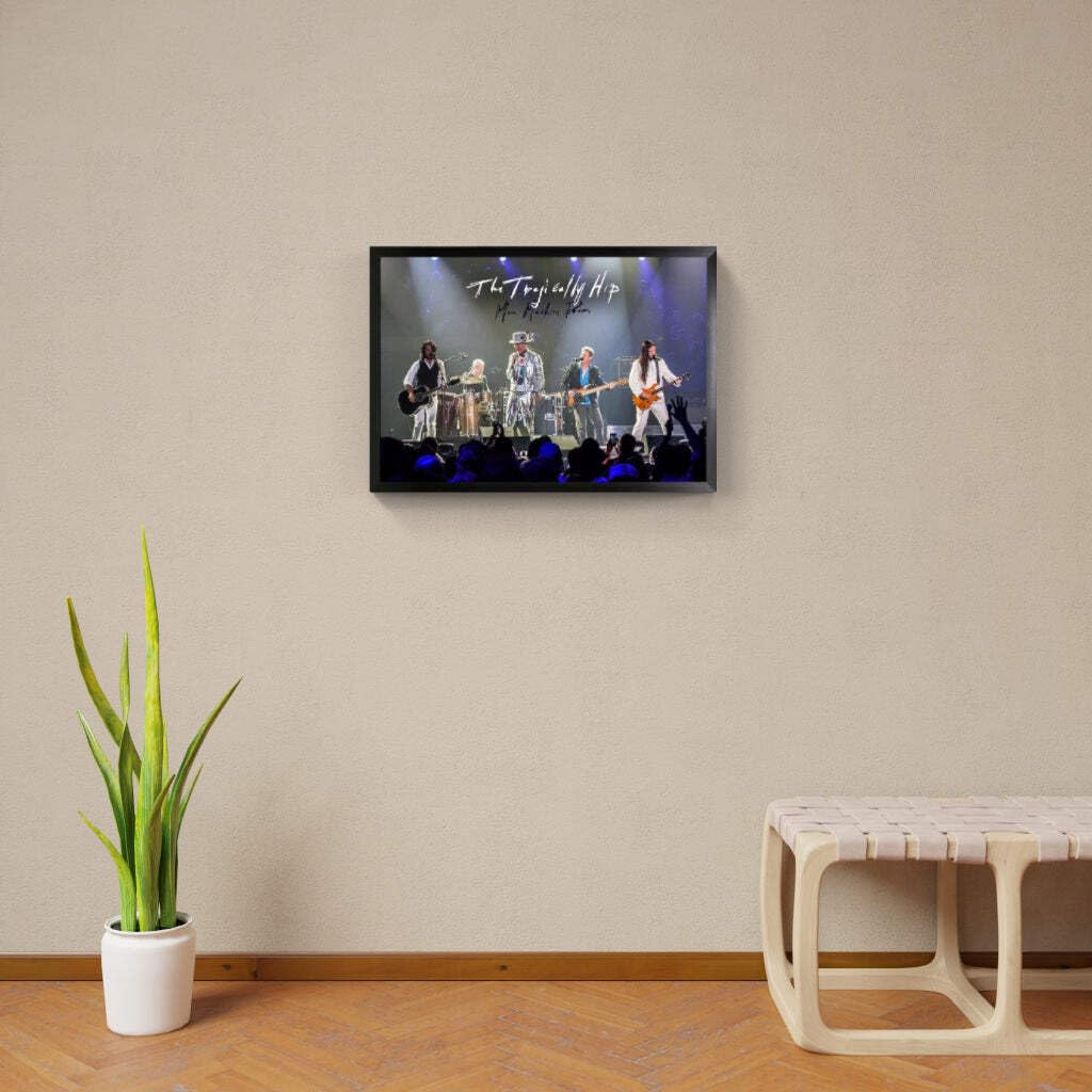 The Tragically Hip Framed 20x29 Man Machine Poem Canvas Final Production Edition Limited to 250 - Perfect for Music Fans & Home Decor