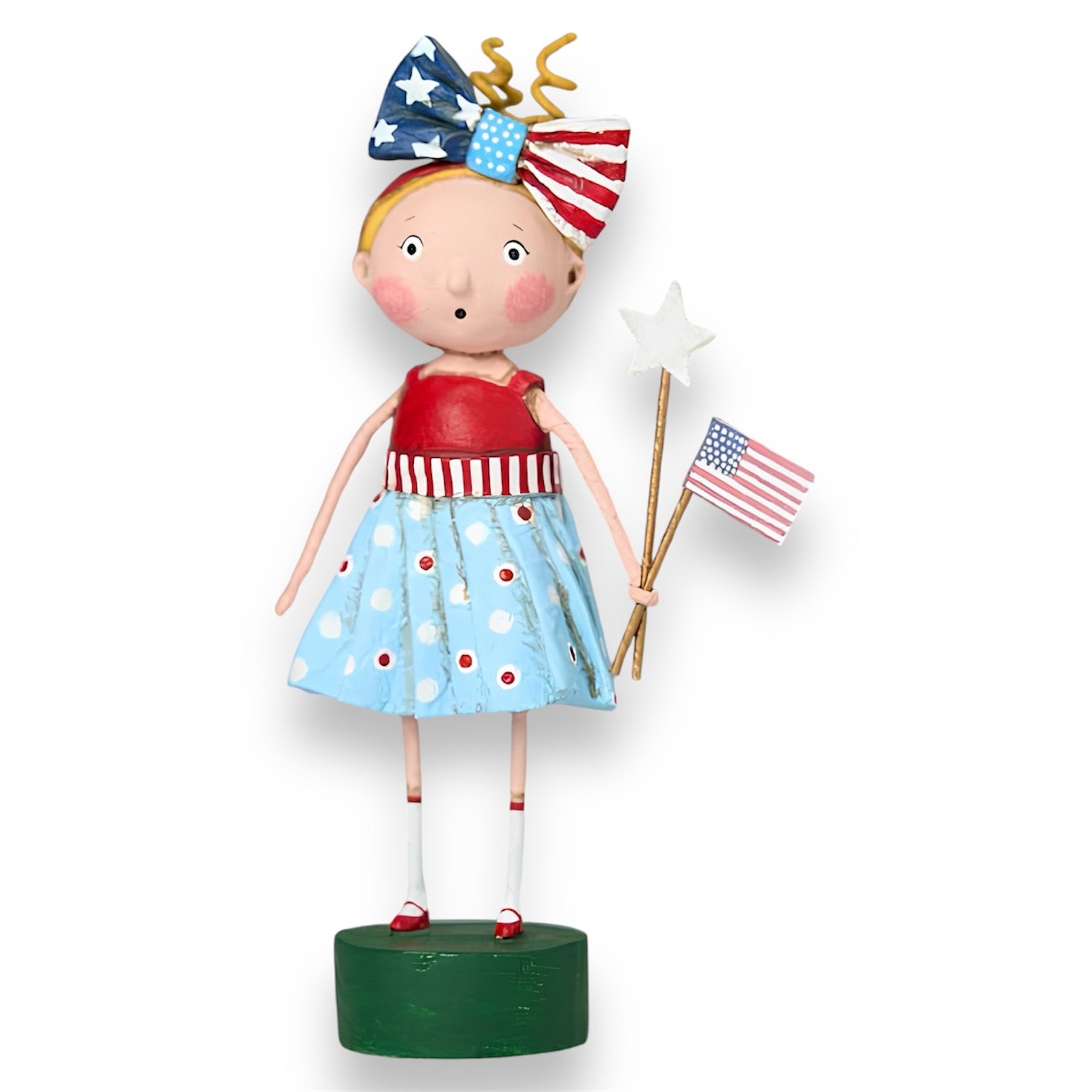 Patriotic Lori Mitchell Figurine - American Spirit Collectible Doll - New 2025 Edition - Perfect for Home Decor, Gift Giving & Holiday Displays