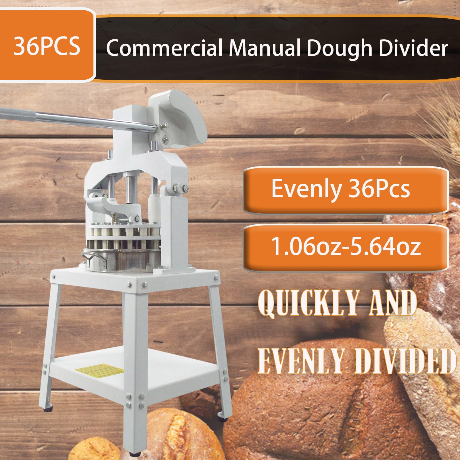 36Pcs Stainless Steel Manual Dough Divider Cutter Machine for Bakery - 30g-160g Dough Portioning Tool for Pizza, Pastry, Bread & Cookies | Perfect for Home Bakers & Commercial Kitchens