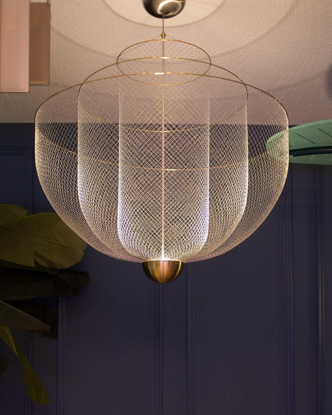 Modern Meshmatics Hanging Lamp - Adjustable Ceiling Light Fixture for Living Room, Bedroom & Dining Room - Perfect for Home Decor and Ambient Lighting