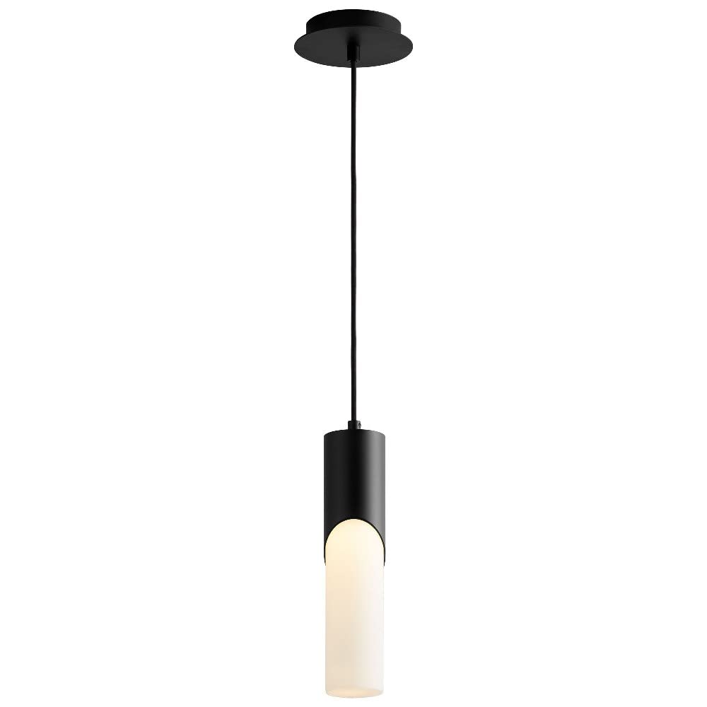 Ellipse Collection Black Modern LED Pendant Light - Contemporary Ceiling Fixture for Dining Room, Kitchen Island & Living Room Lighting