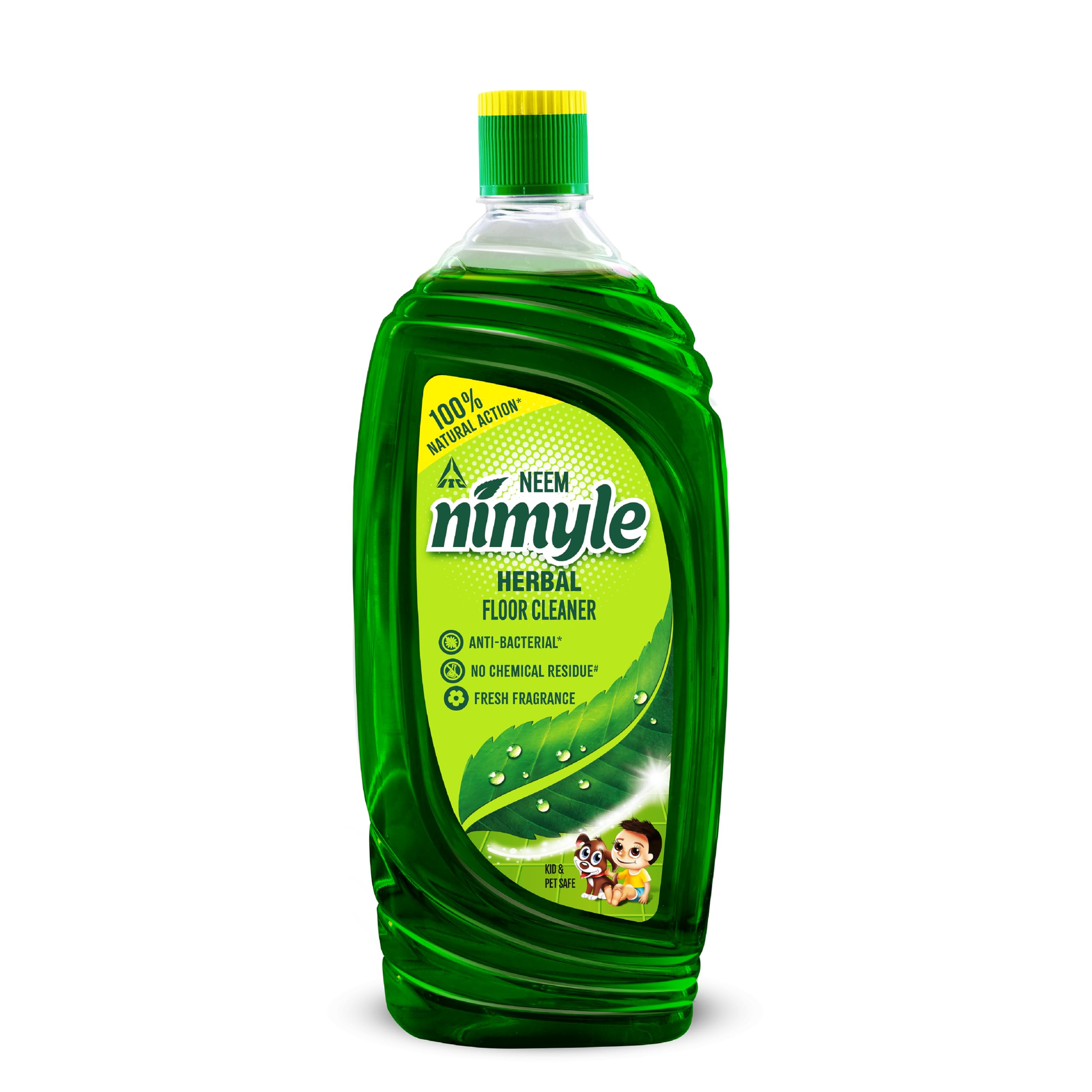Nimyle Eco-Friendly Herbal Floor Cleaner 890ml - Natural Neem Power for 99.9% Antibacterial Protection | Safe for Hardwood, Tile & Laminate Floors | Perfect for Homes with Kids & Pets