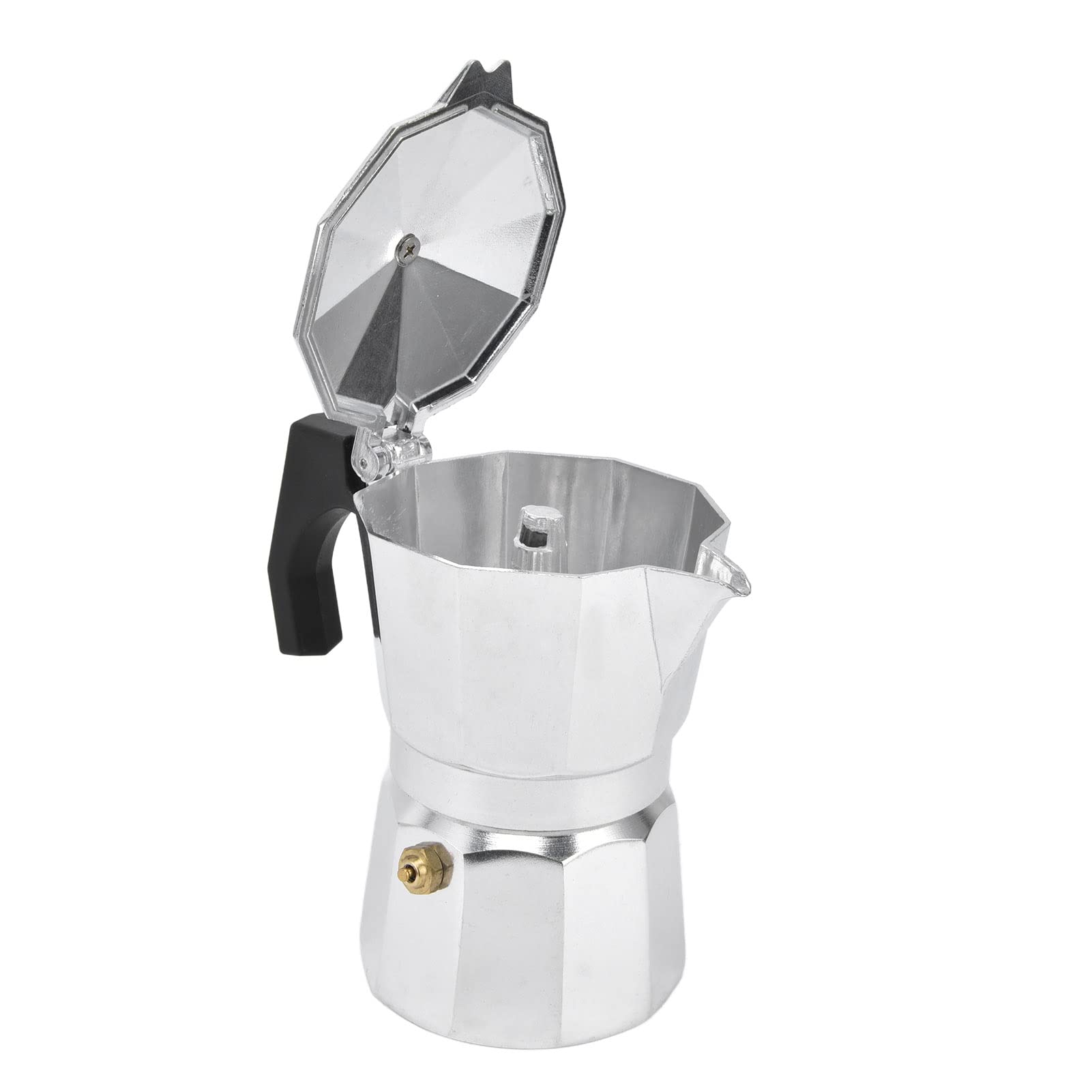 Stovetop Coffee Maker - Heat Insulation Aluminum Octagonal Camping Coffee Pot, 150ml, Temperature Resistant for Gas Cooker - Perfect for Outdoor Adventures, Camping & Home Brewing
