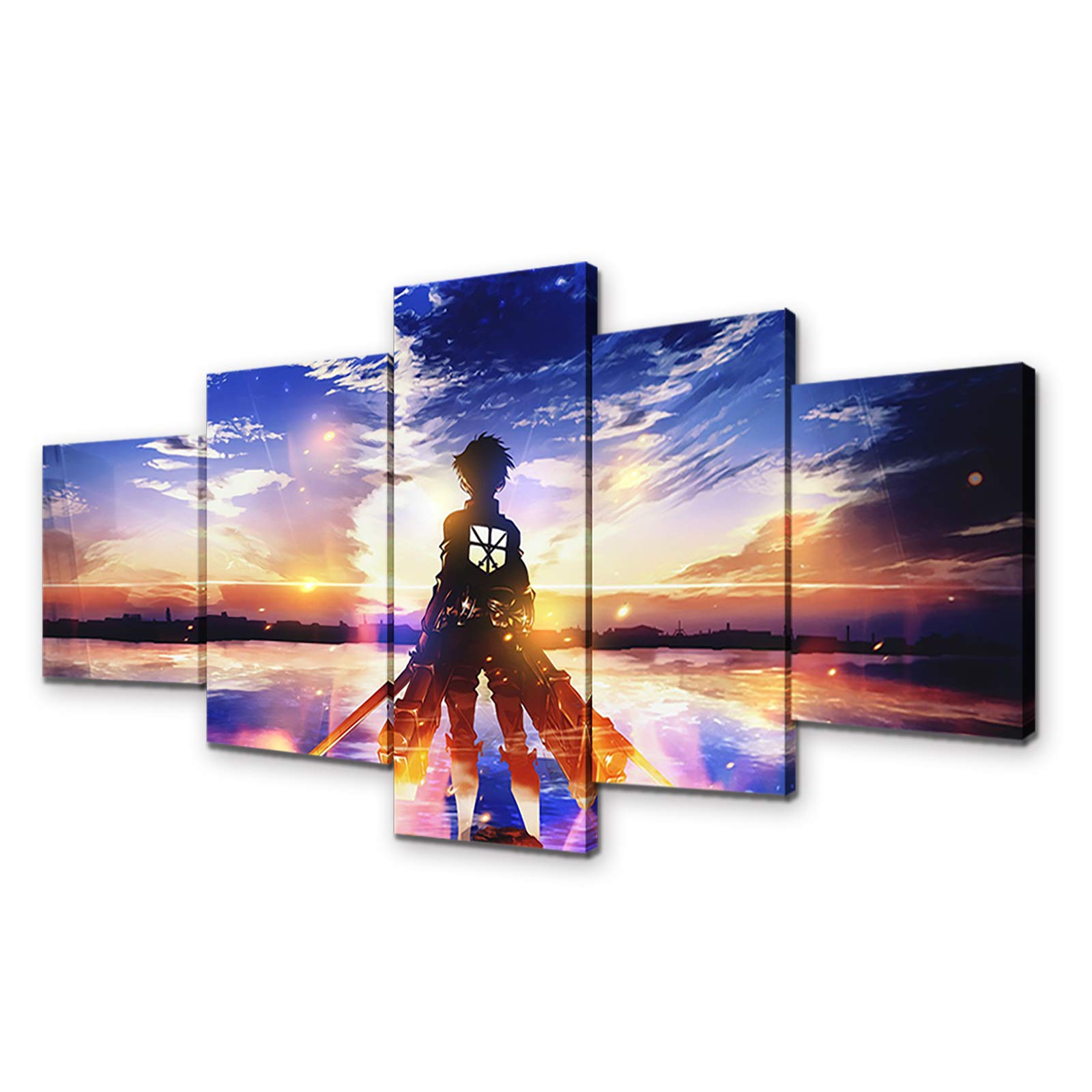 Premium Anime AOT Eren Yeager Canvas Wall Art Print - Framed Nordic Style Poster for Living Room, Bedroom & Office Decor - Perfect Gift for Anime Fans & Boys