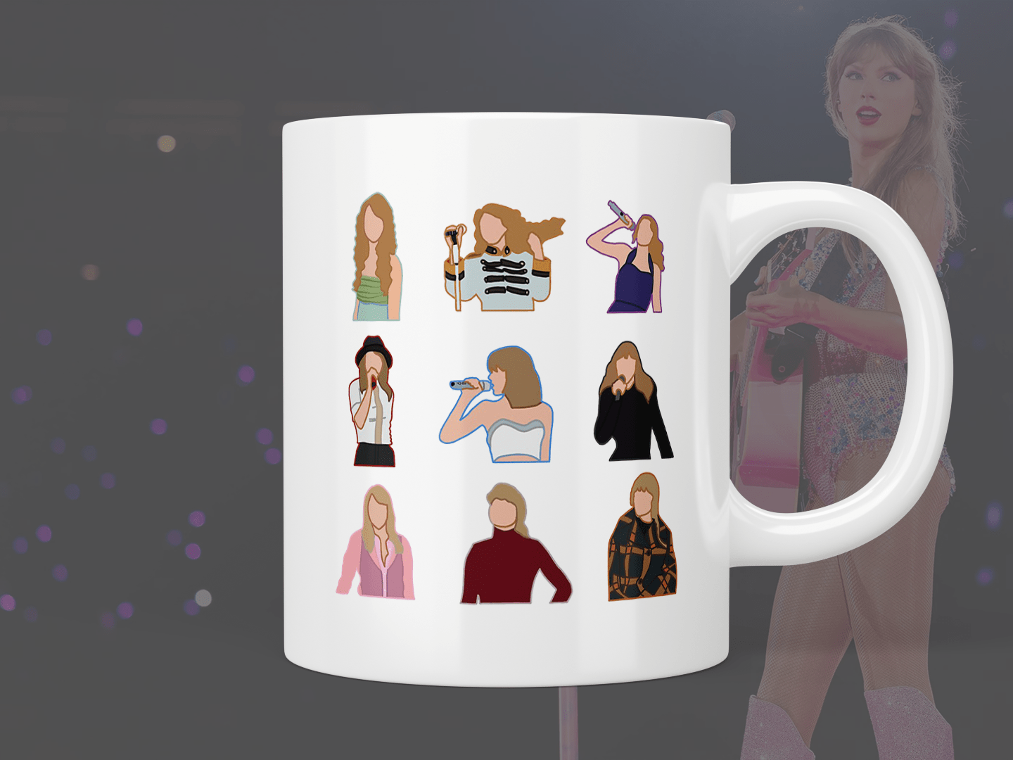Taylor Swift Eras Tour Themed Coffee Mug - Collectible Merchandise for Swifties - Perfect for Tea, Coffee & Hot Drinks at Home or Office