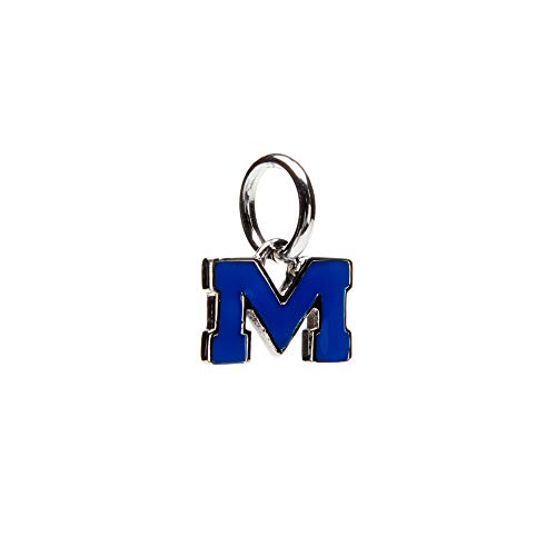 Blue Dangle M Charm-Ole Miss