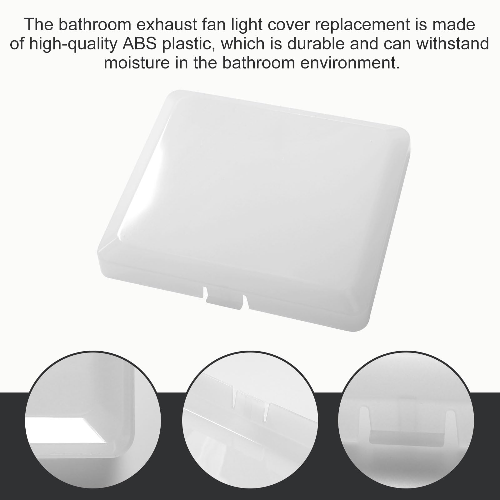 Nutone Broan Bathroom Vent Fan Light Lens Cover Replacement - Compatible with S97014094 & S97013662 - Durable Fan Cover Grille for Bathroom Exhaust Fans (1 Pack) - Perfect for Home Renovation & Ventilation Maintenance