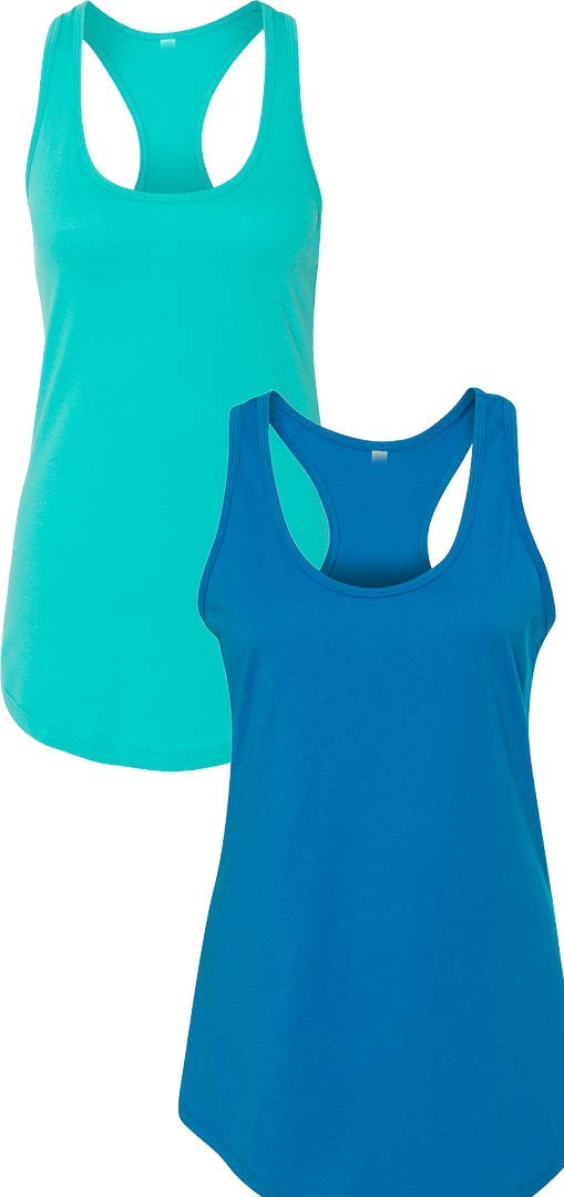 Next Level Apparel Women's Slim Fit Racerback Tank Top - Soft Breathable Cotton Blend for Yoga, Workout & Casual Wear