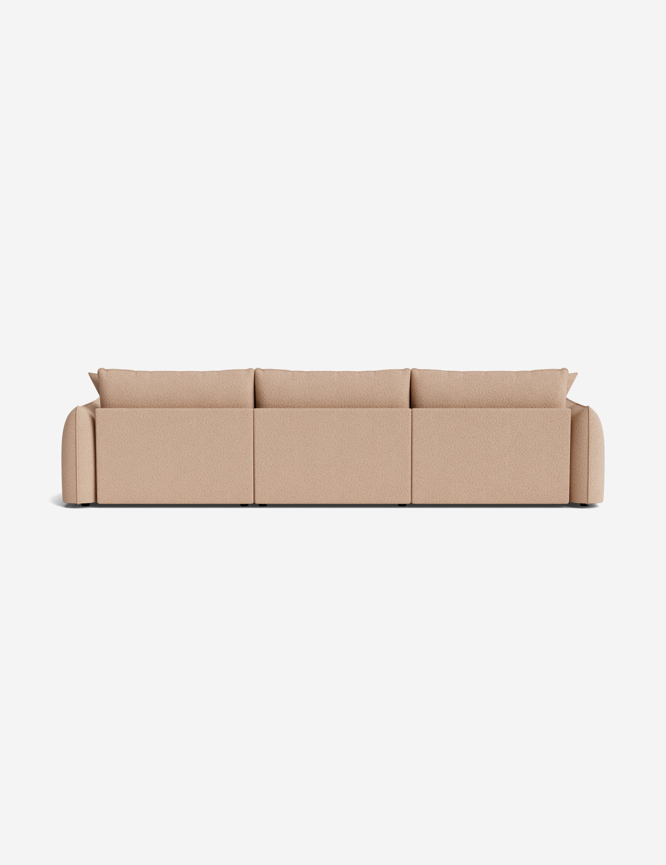 Balmer Sectional Sofa with Ottoman - Modern L-Shaped Couch Set for Living Room, Lounge & Home Theater - Comfortable Fabric Sofa with Chaise & Storage Ottoman
