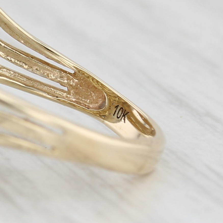 0.50ctw Diamond Cluster Swirl Ring 10k Yellow Gold Size 7 - Elegant Cocktail Ring for Women, Perfect for Parties, Weddings & Special Occasions