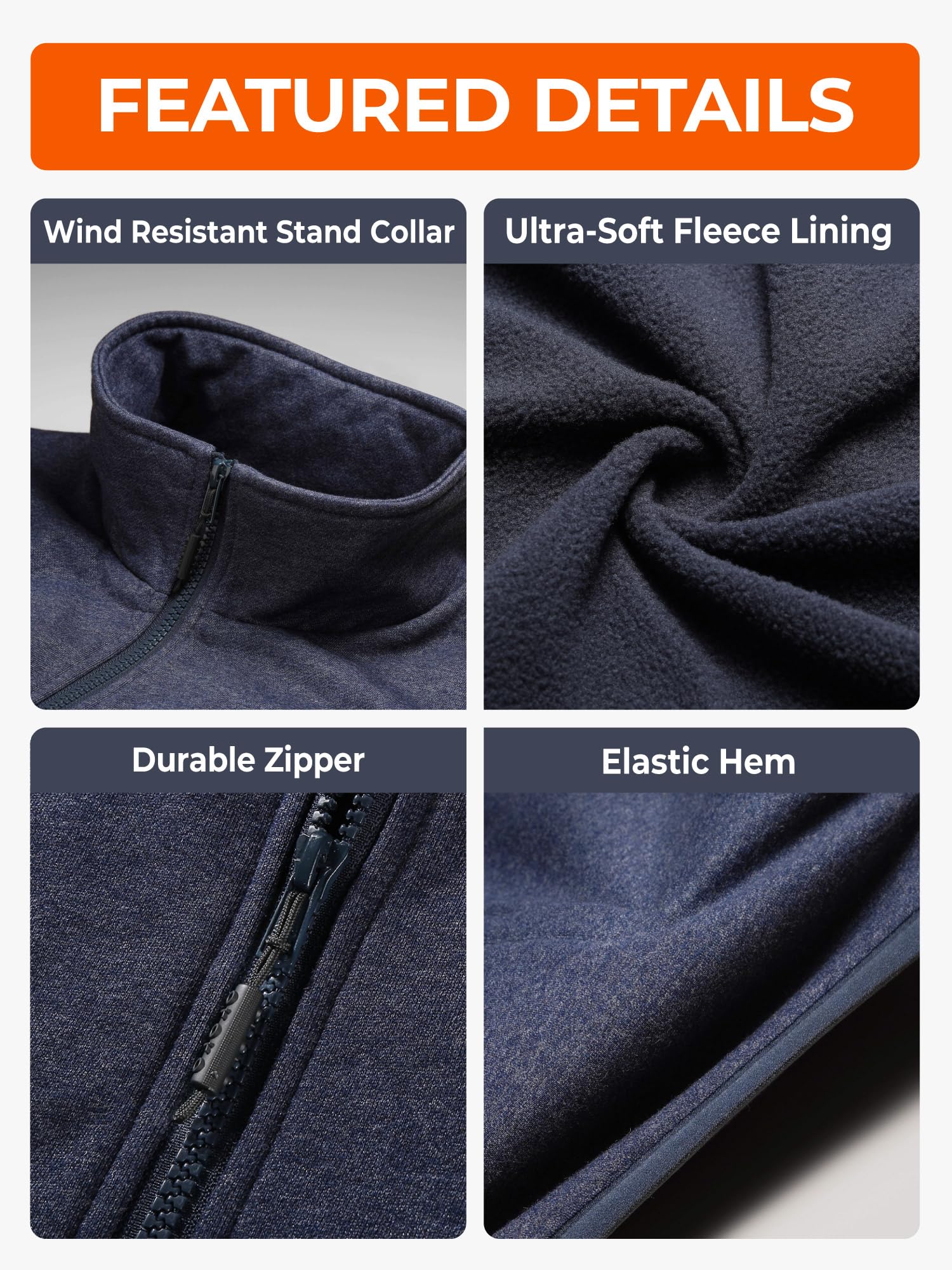 ORORO Men's Heated Vest with Rechargeable Battery - Lightweight Electric Fleece Jacket for Winter Outdoor Activities - Hunting, Hiking, Camping & Cold Weather Work