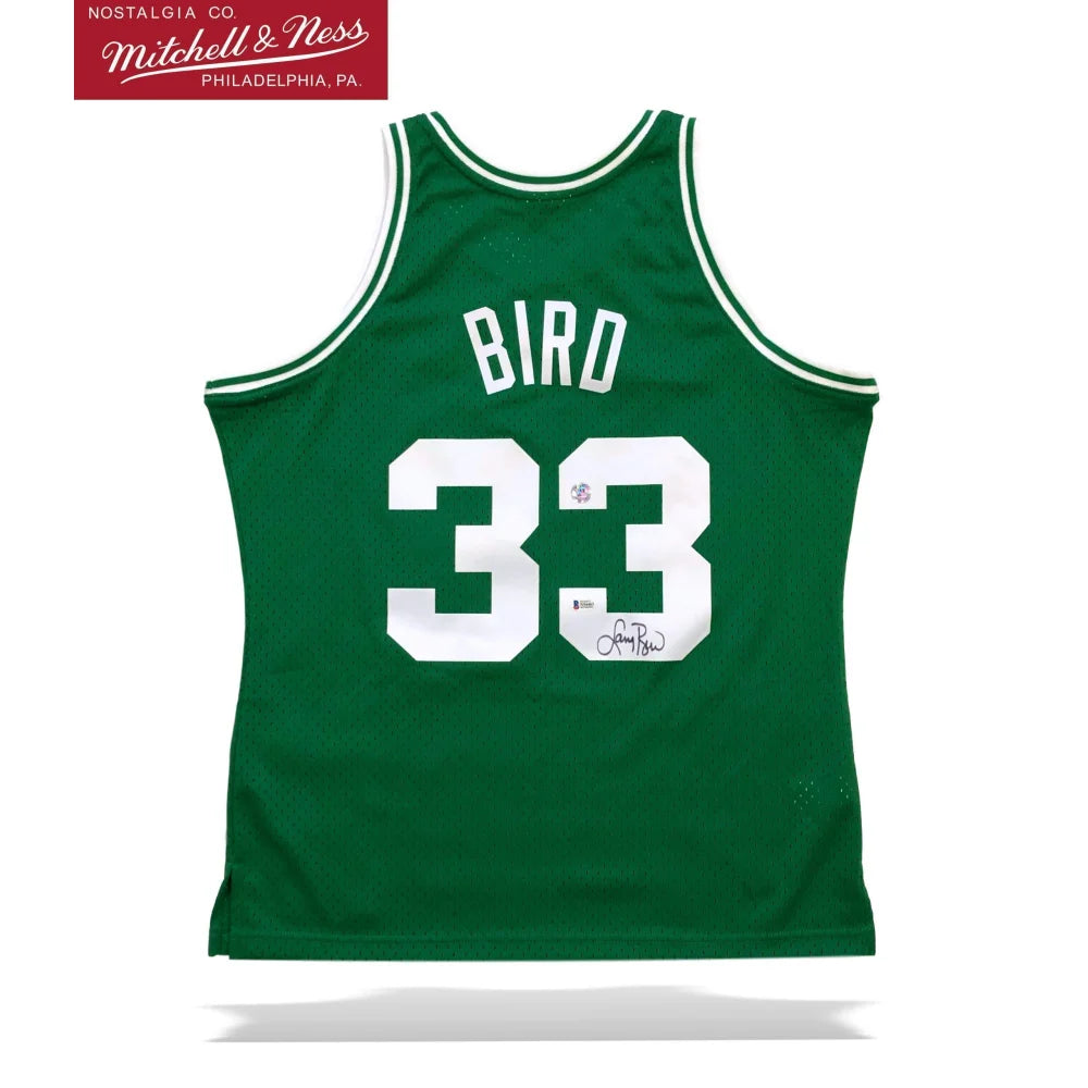 Larry Bird Autographed Mitchell & Ness Boston Celtics Jersey with BAS COA - Authentic NBA Memorabilia for Collectors & Sports Fans - Perfect for Display in Man Caves, Sports Bars & Fan Collections