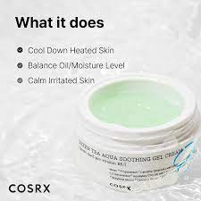 COSRX Hydrium Green Tea Aqua Soothing Gel Cream 50ml - Hydrating Moisturizer for Dry & Sensitive Skin | Perfect for Daily Skincare Routine & Post-Sun Care
