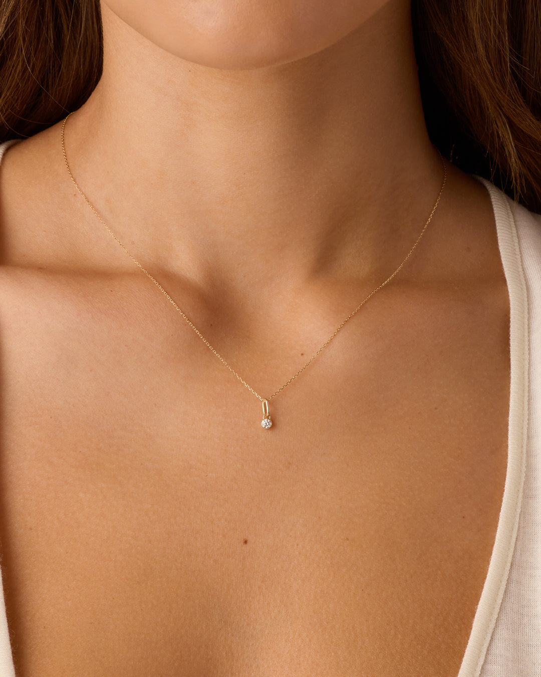 Lab Grown Diamond Halo Charm Pendant Necklace - 14K Gold Plated, Sparkling & Elegant Jewelry Gift for Women - Perfect for Weddings, Anniversaries & Special Occasions