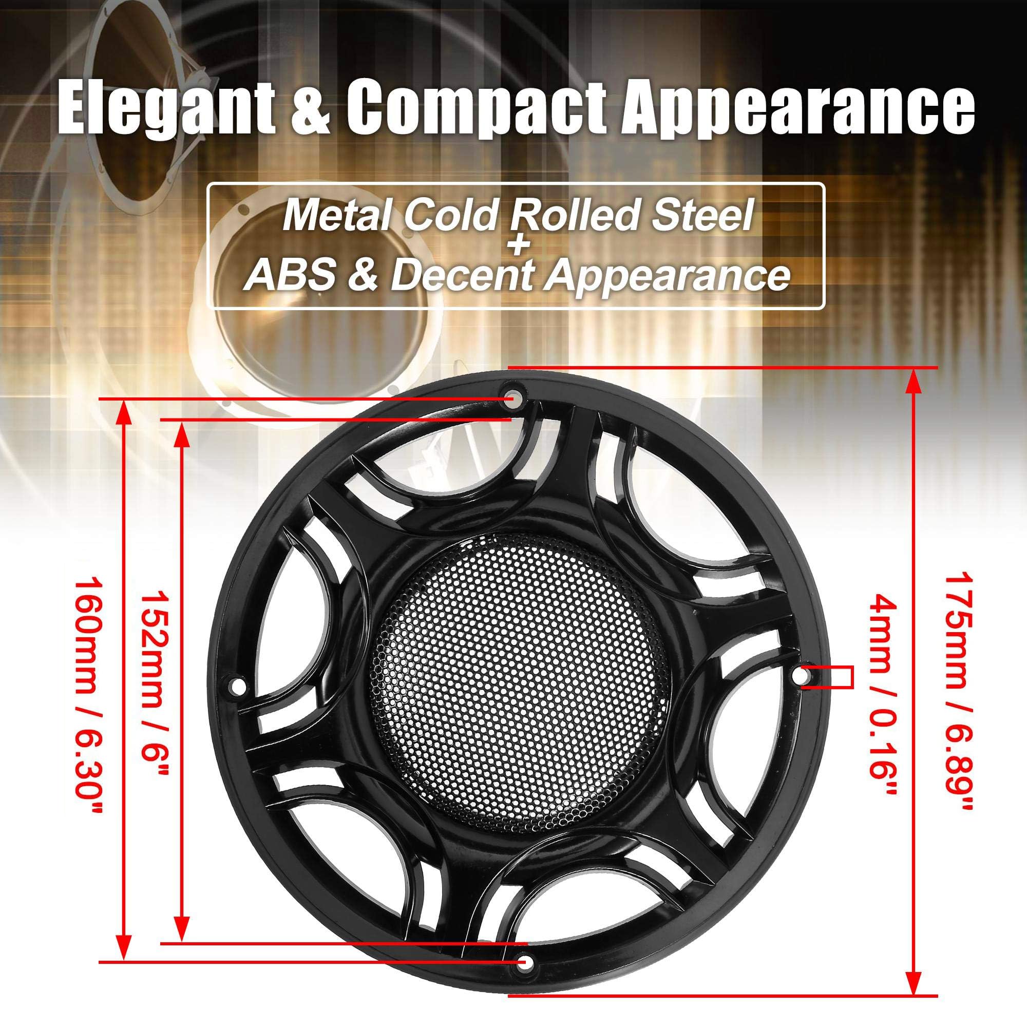 Unifizz 2-Pack 7-Inch Black Metal Car Speaker Grill Cover - Universal Fit for Most 7-Inch Speakers | Protective Mesh Woofer Horn Guard for Enhanced Audio & Vehicle Styling | Perfect for Car Audio Upgrades, DIY Auto Projects & Interior Protection | Ideal for Sedans, Trucks, SUVs & Custom Car Builds | Great for Road Trips, Car Shows & Audio System Protection