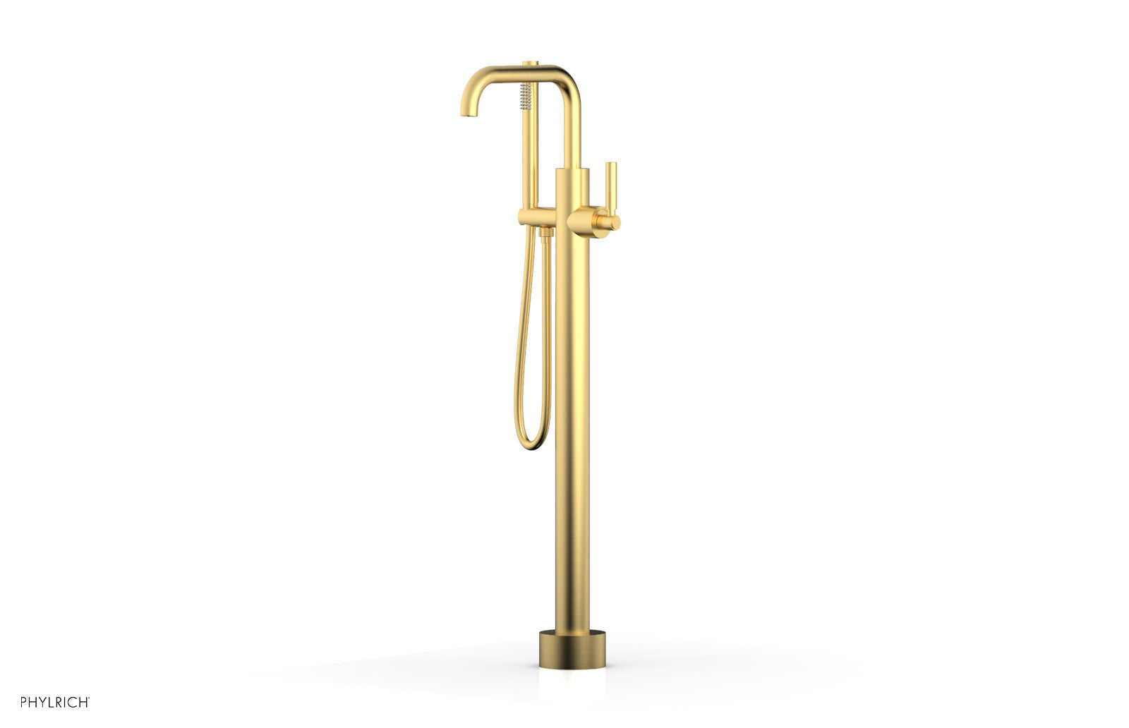Premium Tall Floor Mount Tub Filler with Lever Handle & Hand Shower - D130 45 01 - Ideal for Modern Bathrooms & Spa-Like Showers