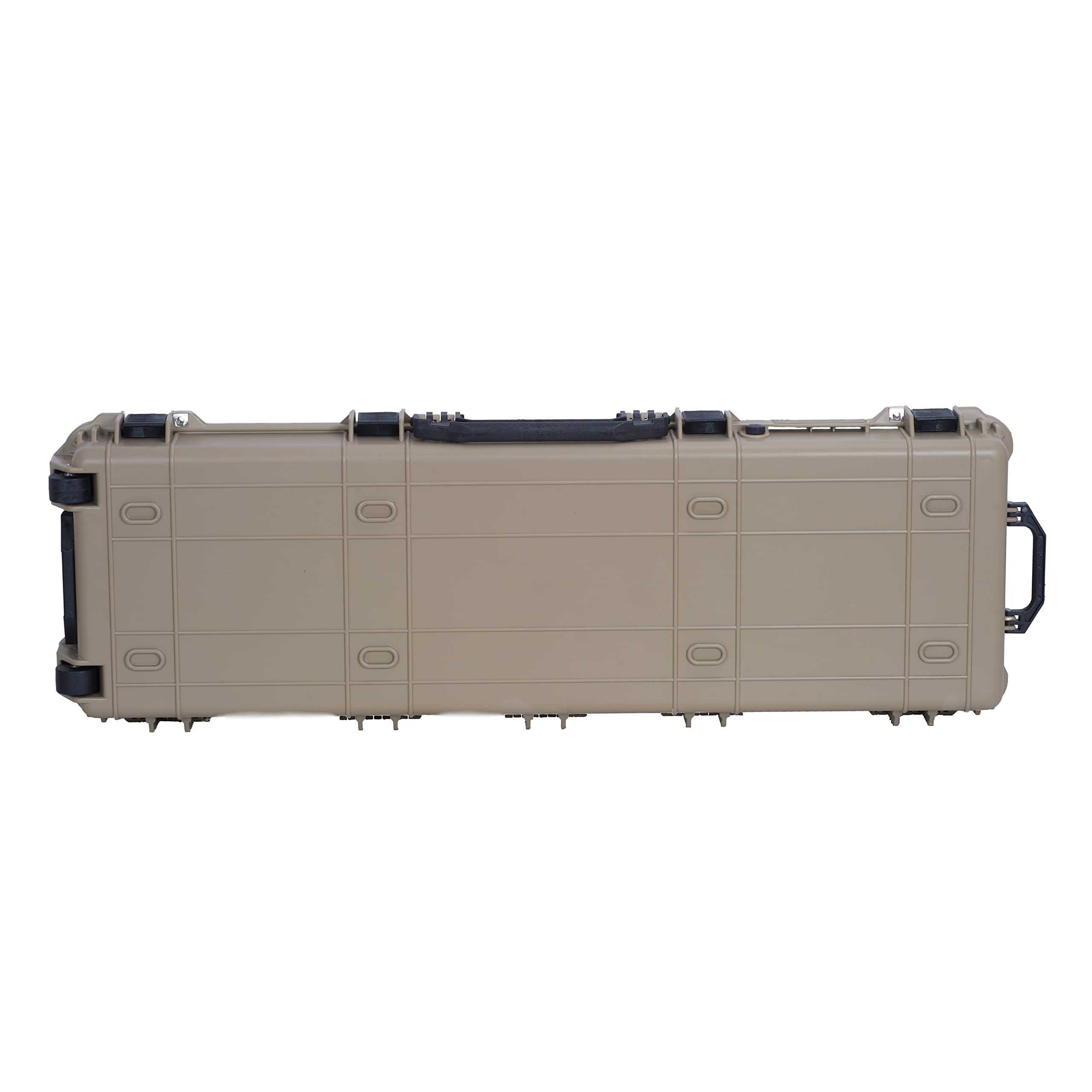 MEIJIA Waterproof Rolling Rifle Case with Wheels & Foam - for Guns, Shotguns, Airsoft (Outdoor/Indoor Use)