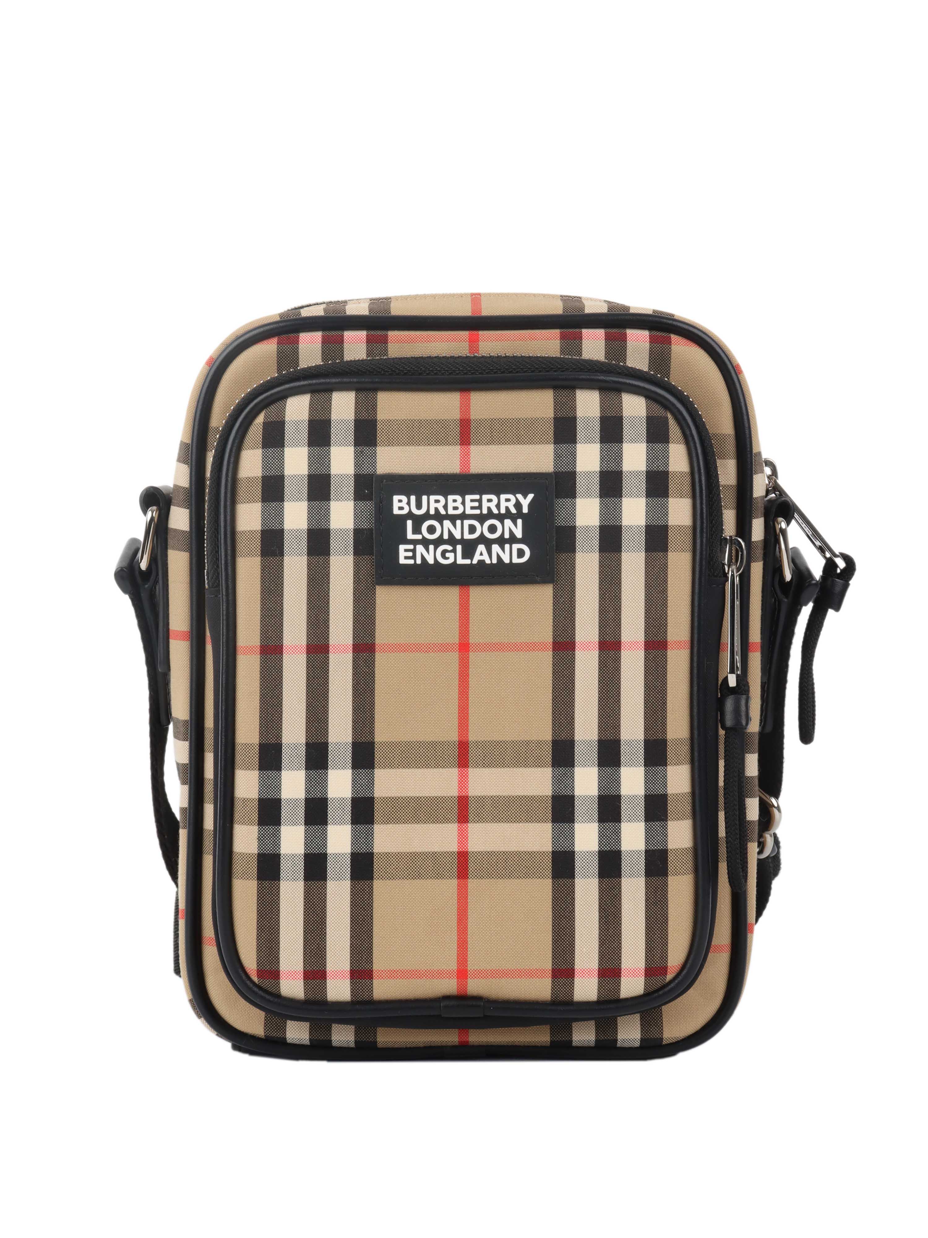 Burberry Vintage Check Leather Crossbody Bag - Stylish Designer Handbag for Women, Perfect for Everyday Use, Travel & Casual Outings