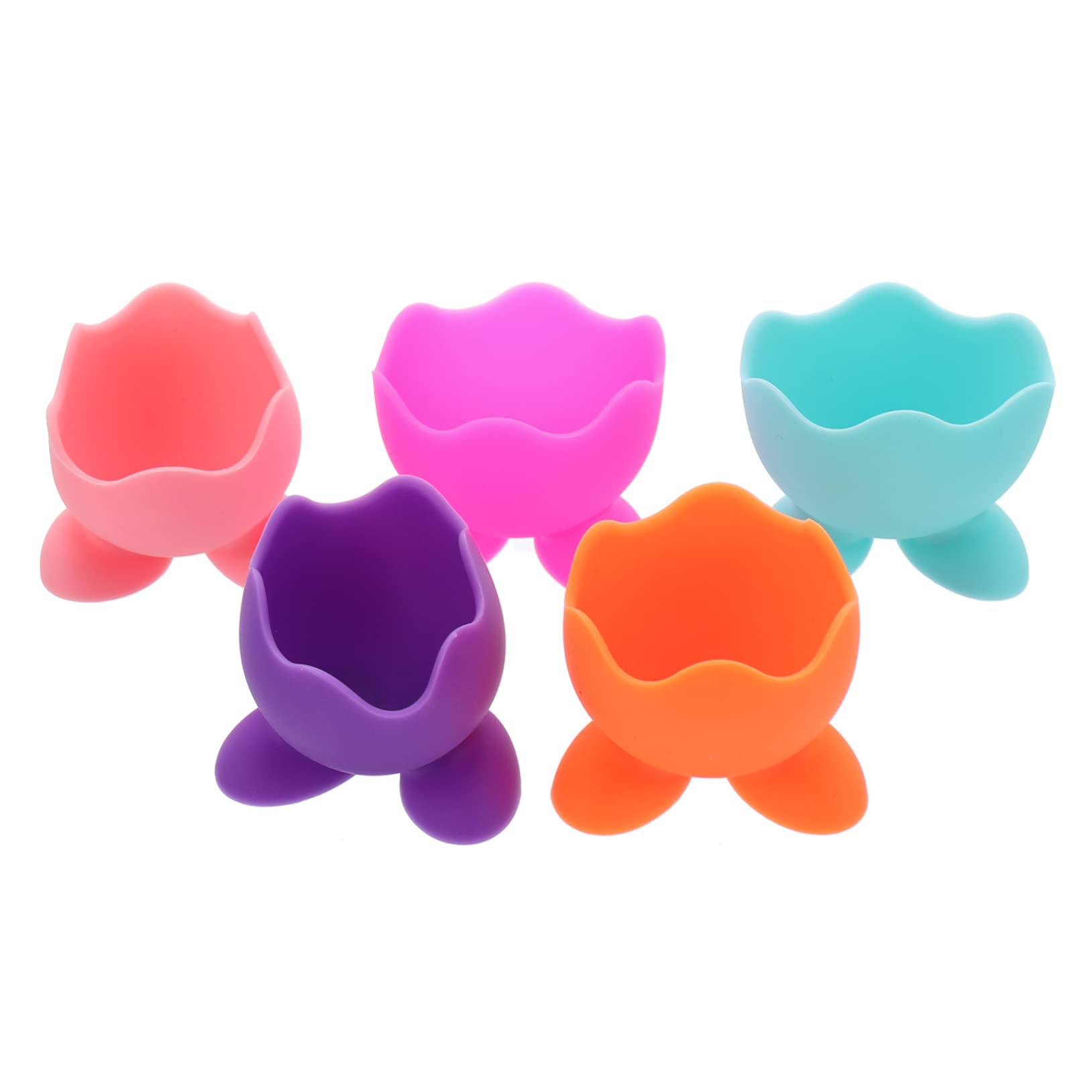 FOMIYES 5-Piece Makeup Sponge Holder | Portable Cosmetic Organizer for Beauty Blenders & Makeup Puffs | Durable Storage Rack for Vanity, Travel & Salon Use (Mixed Colors)
