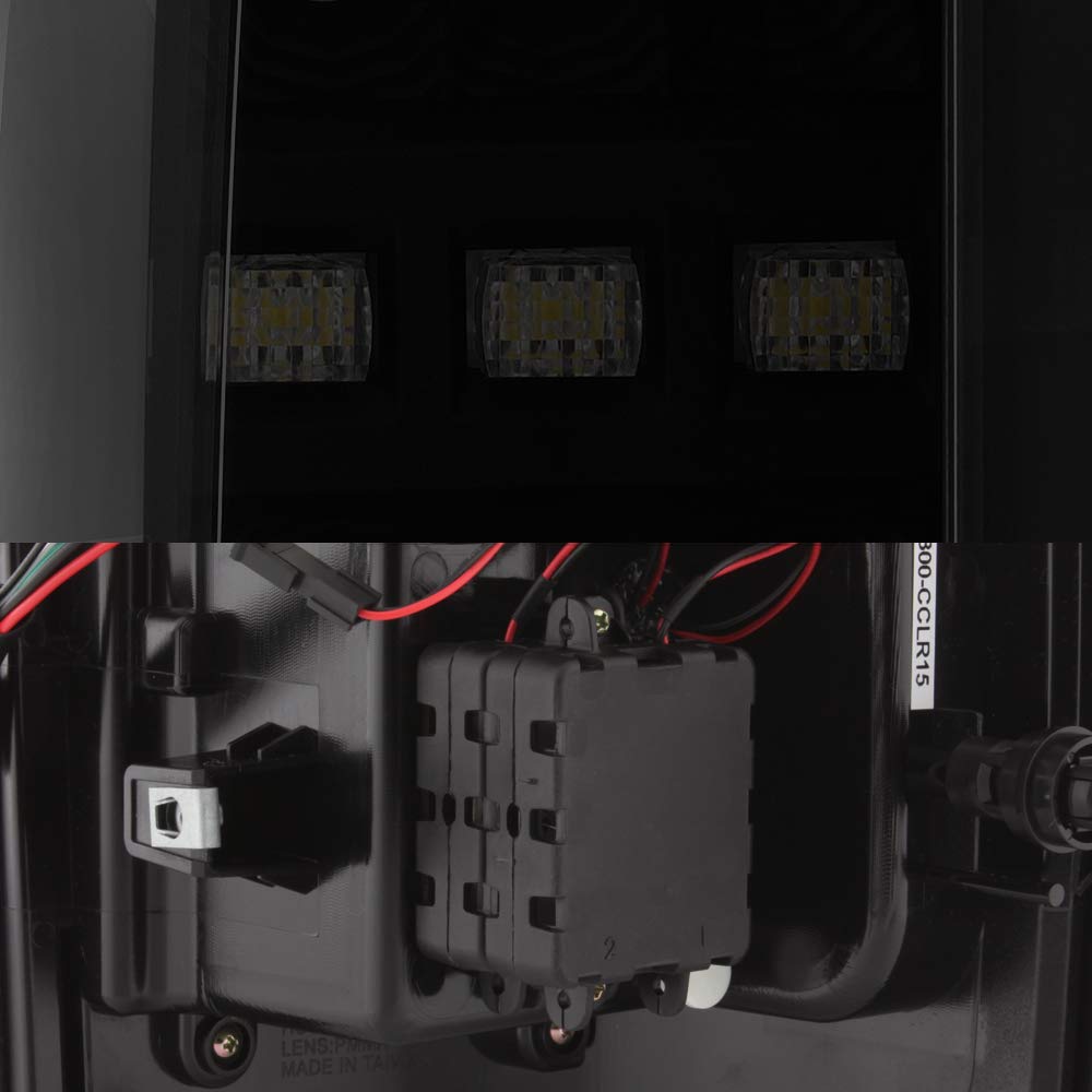 AKKON Full LED Daytime Running Lamp Bar & Tail Lights - Compatible with 2015-2022 Chevy Colorado/GMC Canyon - Black Housing & Smoked Lens - Complete Set - Upgrade Your Truck's Style & Visibility for Night Driving & Off-Road Adventures
