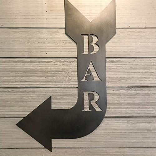 Bar Arrow Sign - Vintage Beer Decor for Man Cave & Dad Den - Perfect for Home Bars, Basements, and Game Rooms