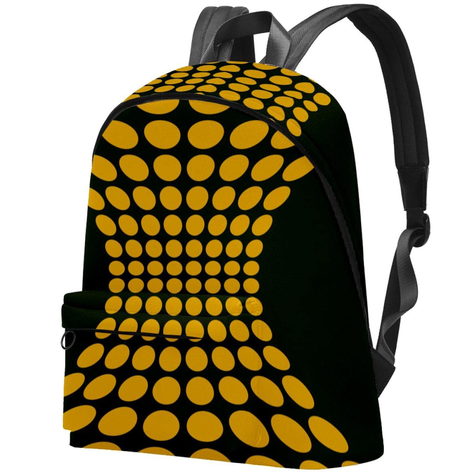 Stylish Canvas Backpack for College & Travel - Unisex Waterproof Laptop Backpack with Oval Hourglass Abstract Art Print - Perfect for School, Commuting & Weekend Getaways